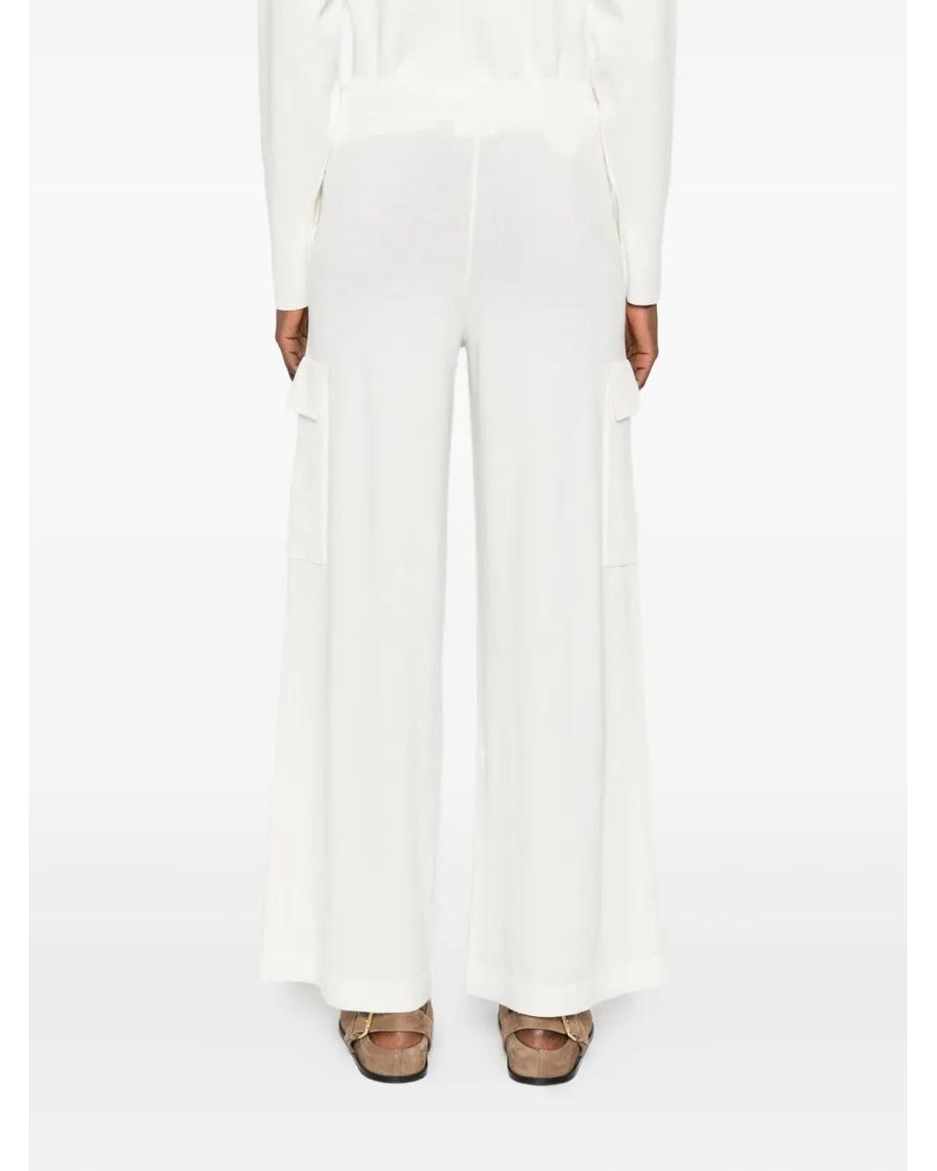 P.A.R.O.S.H. White Drawstring Pocket Trousers