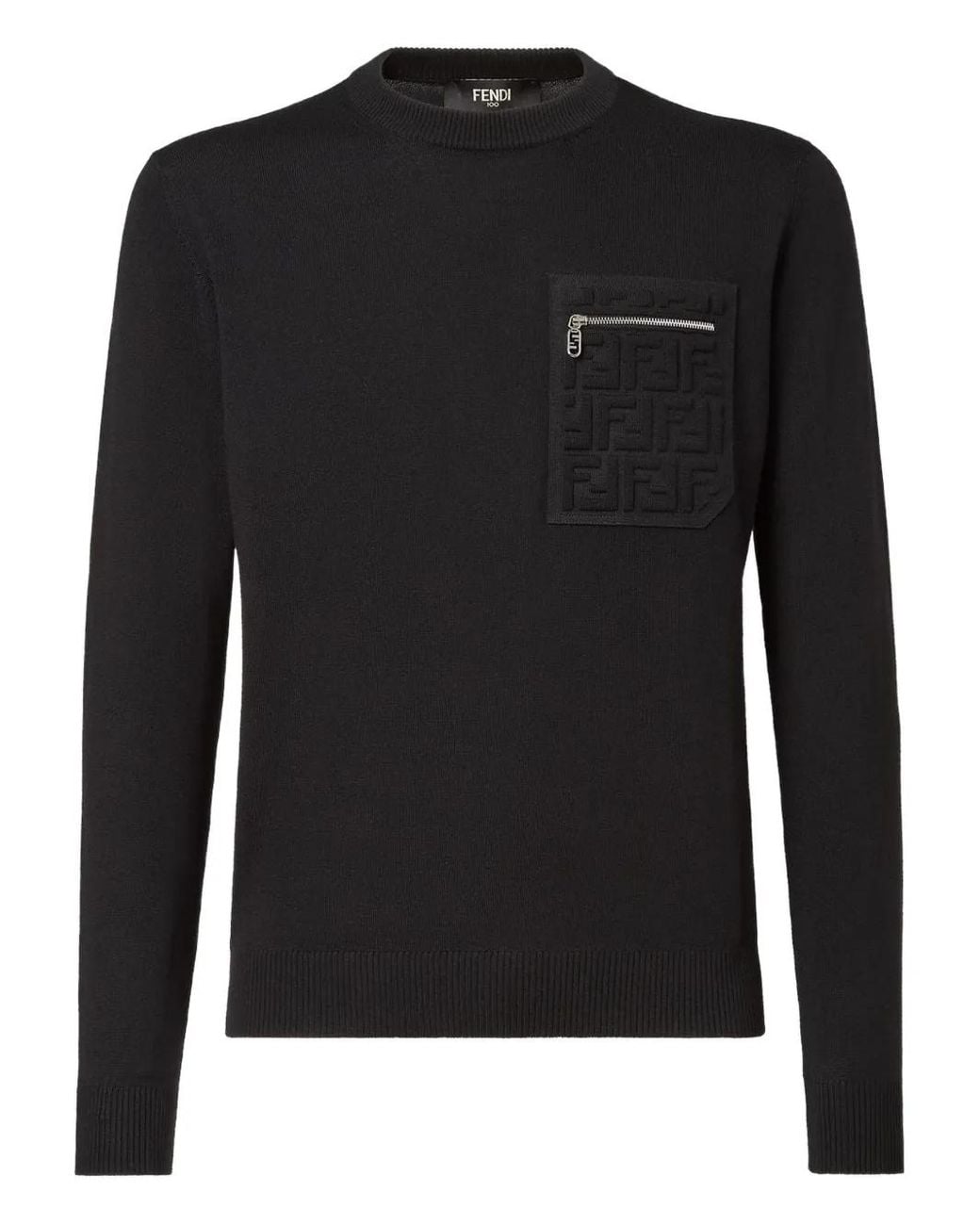 Jersey Con Parche Del Logo Fendi de hombre de color Black
