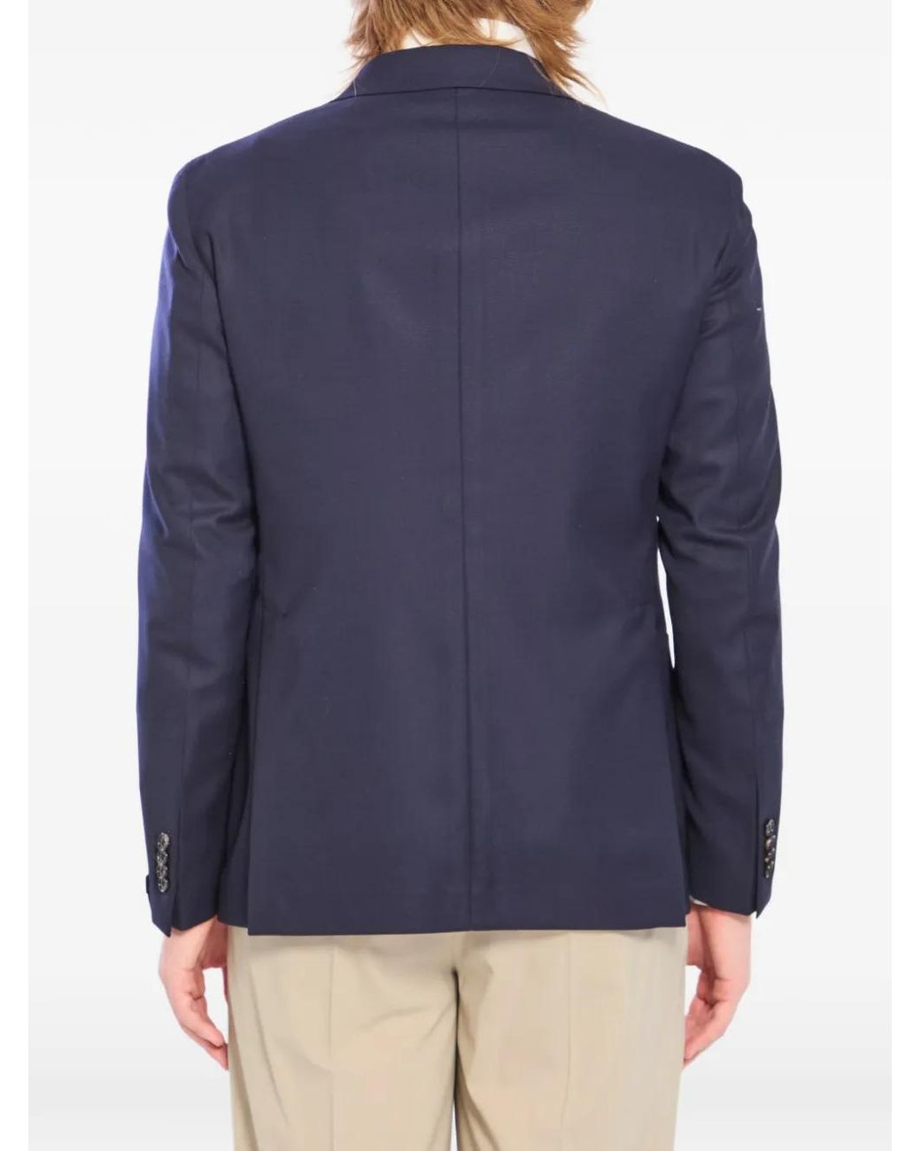 Tagliatore Blue Double-Breasted Jacket for men