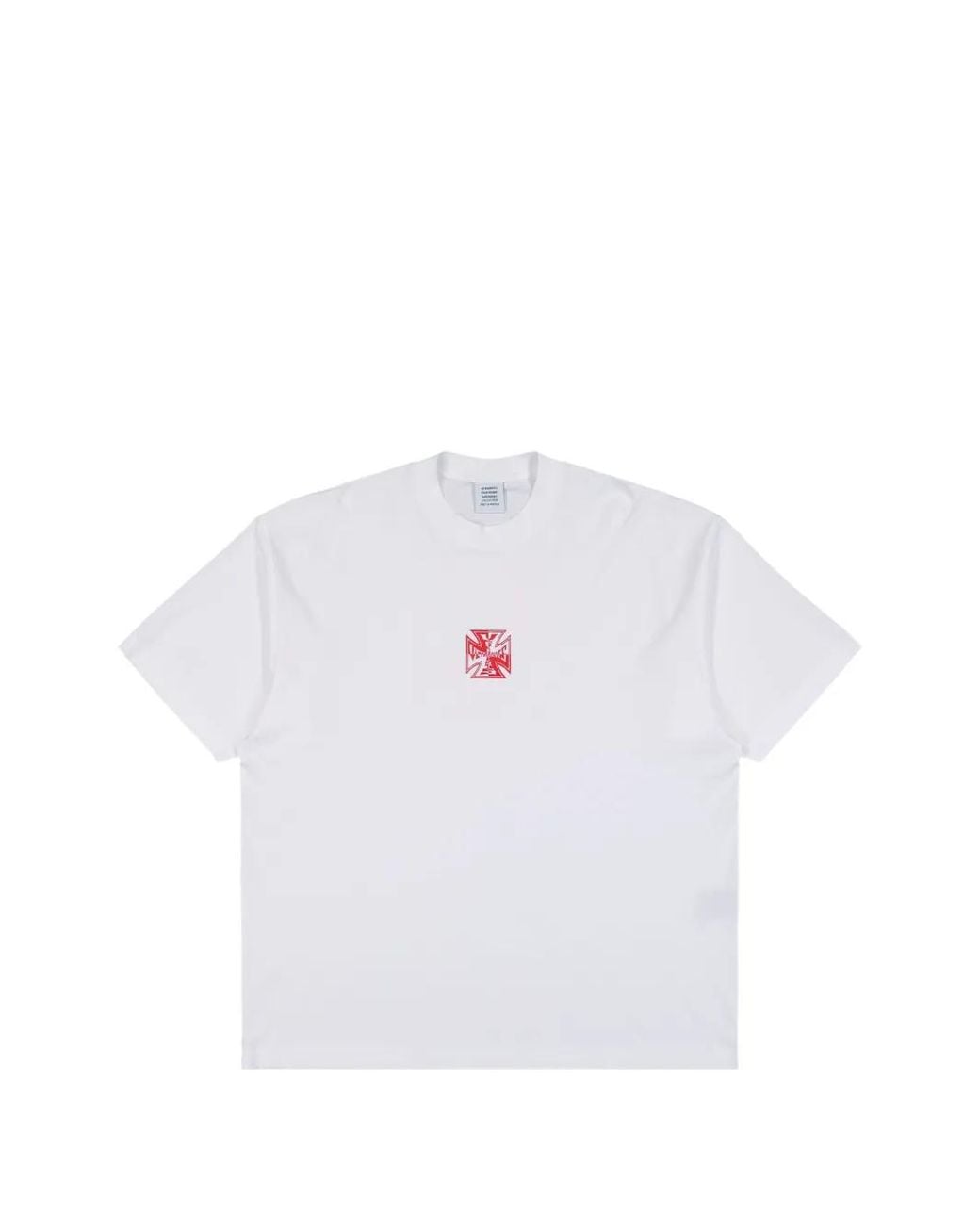 Vetements White T-Shirt Biker Double À Logo Croisé for men
