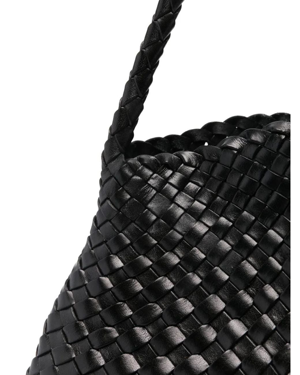 Sac Porté Épaule En Cuir Tressé Santa Maria Dragon Diffusion en coloris Black