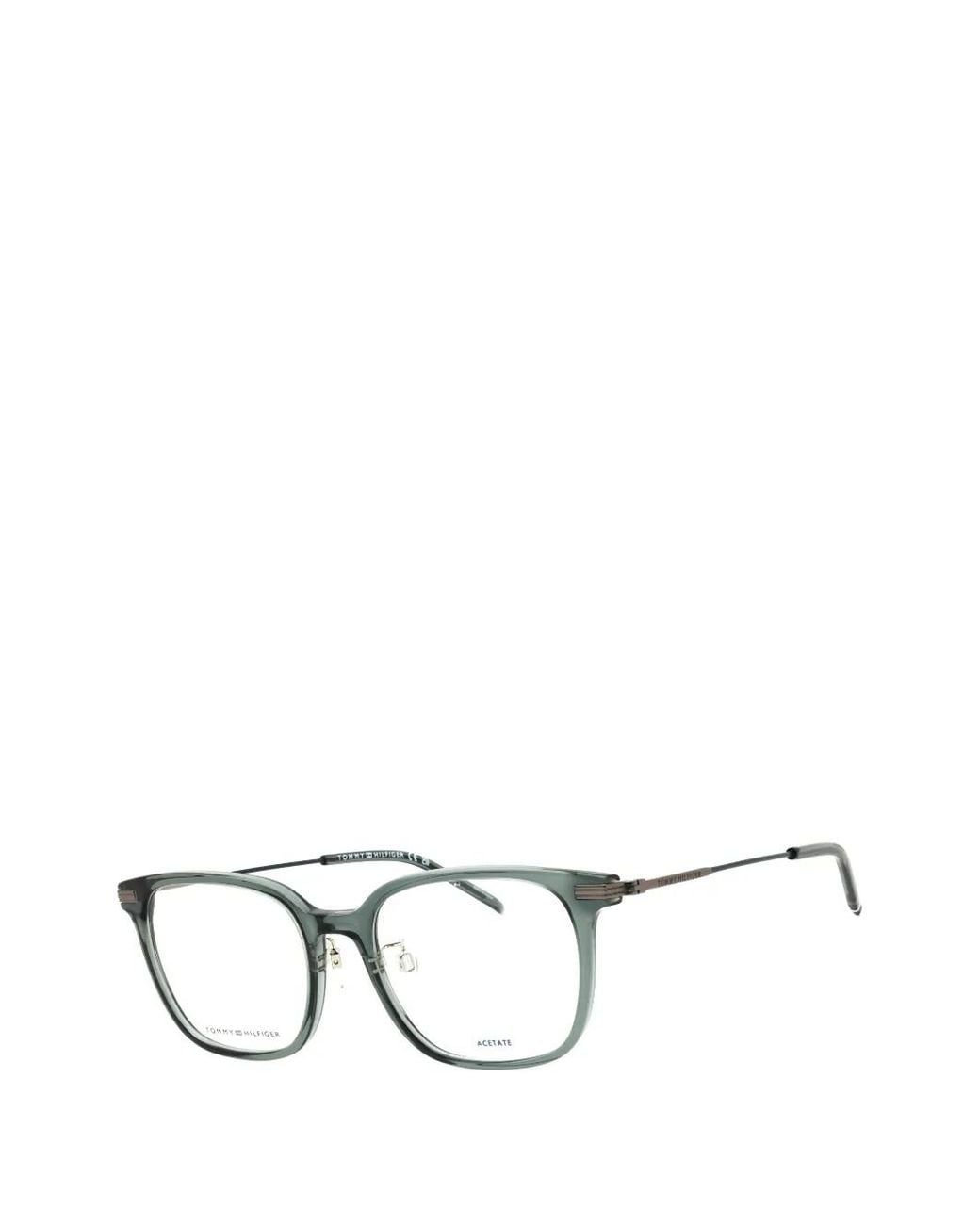 Tommy Hilfiger Gray Rectangle-Frame Glasses for men
