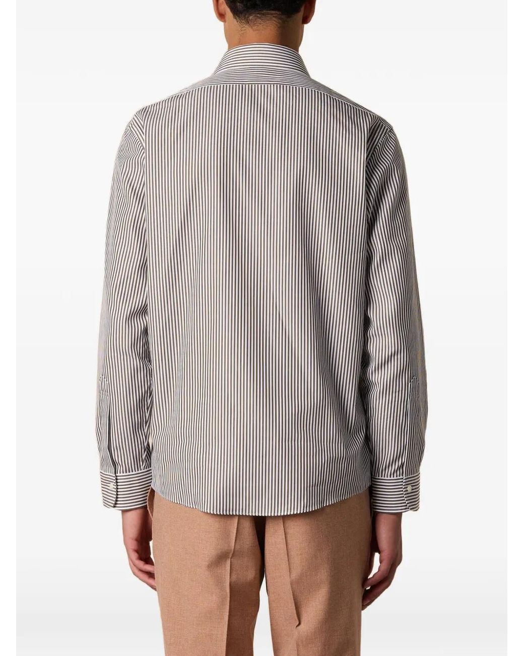 Brooks Brothers Gray Striped Shirt for men