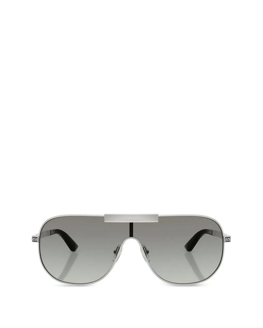 Versace Gray Geometric-Frame Sunglasses for men