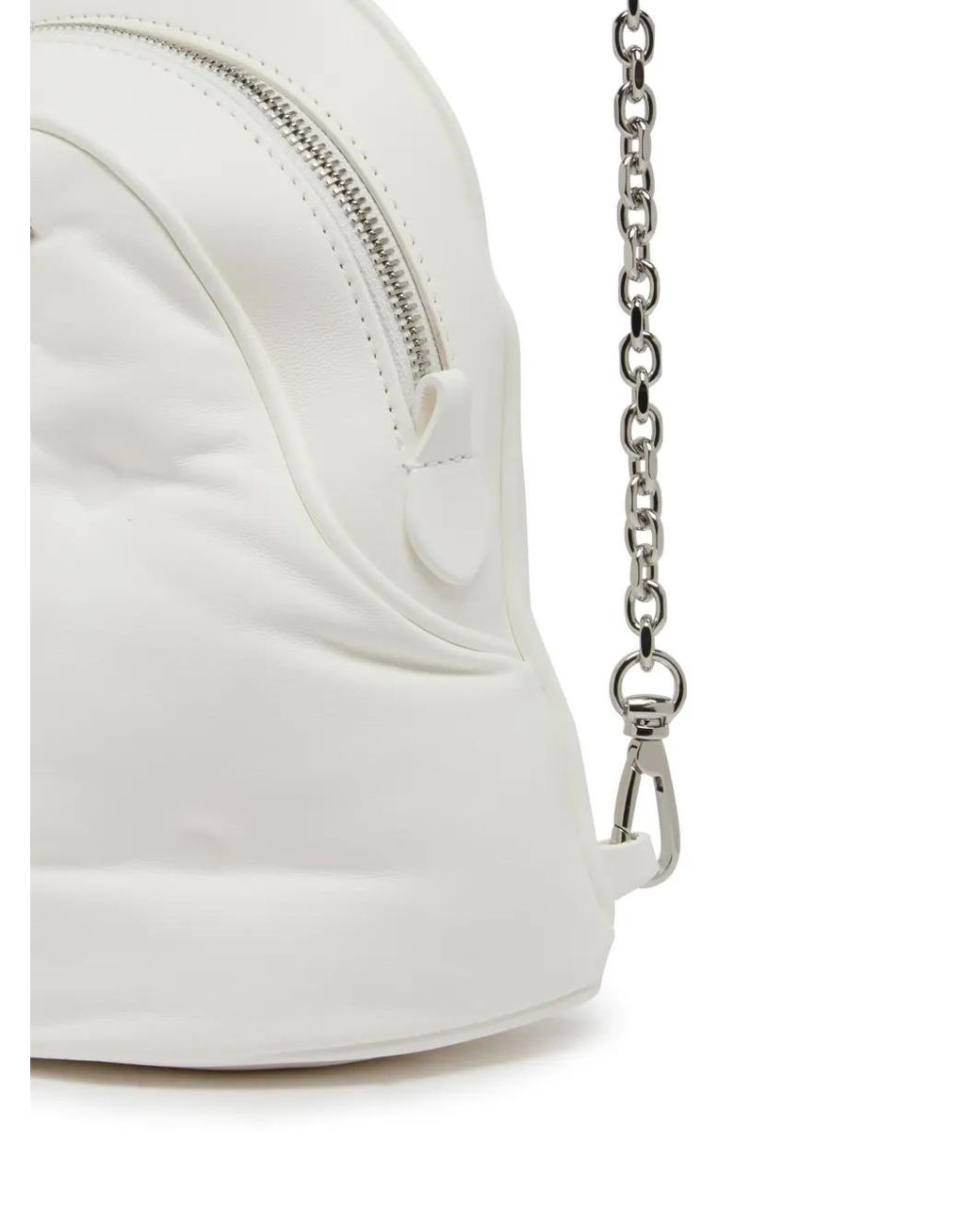 Maison Margiela White Glam Slam Quilted Backpack