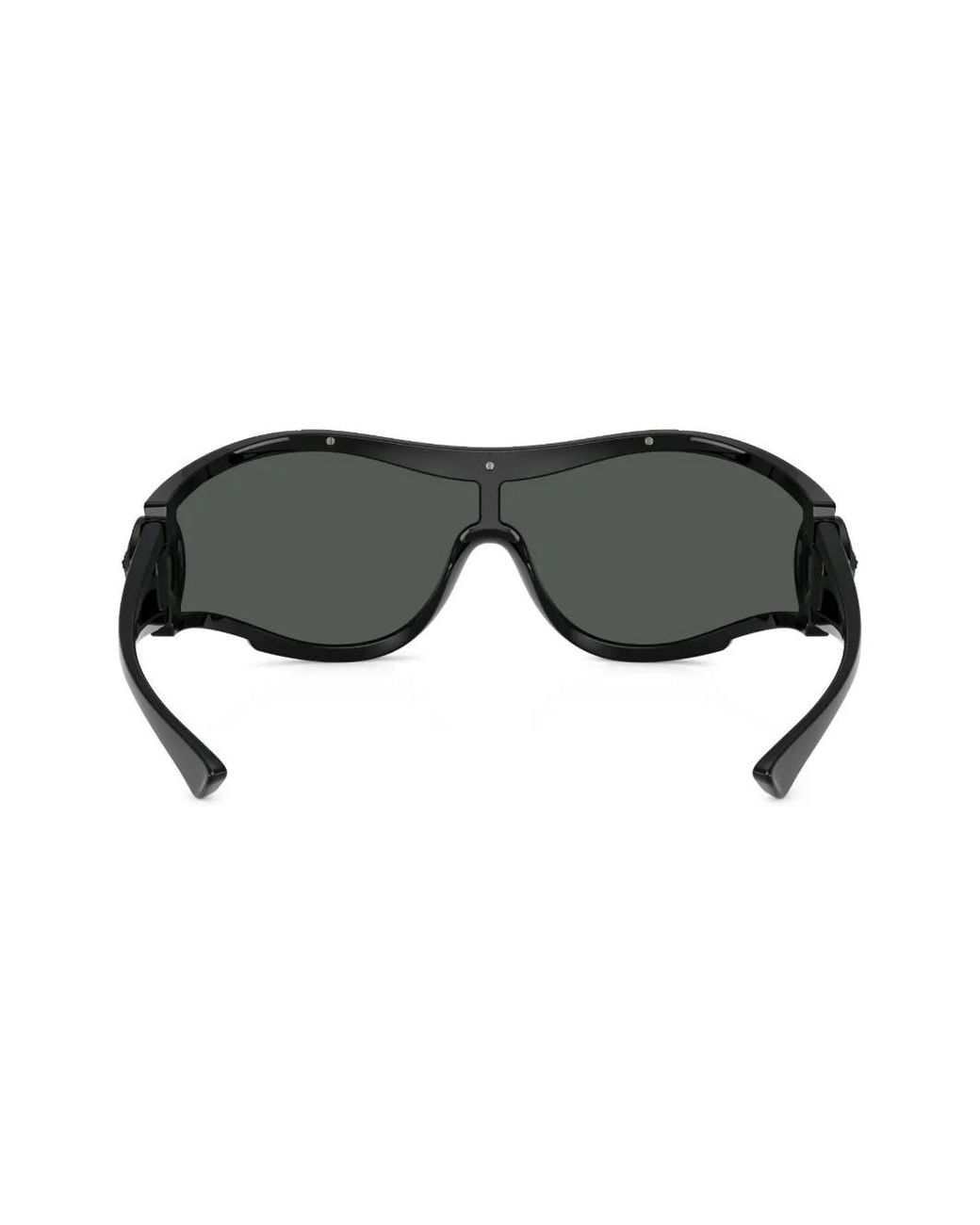 Versace Black Medusa Plaque Shield-Frame Sunglasses