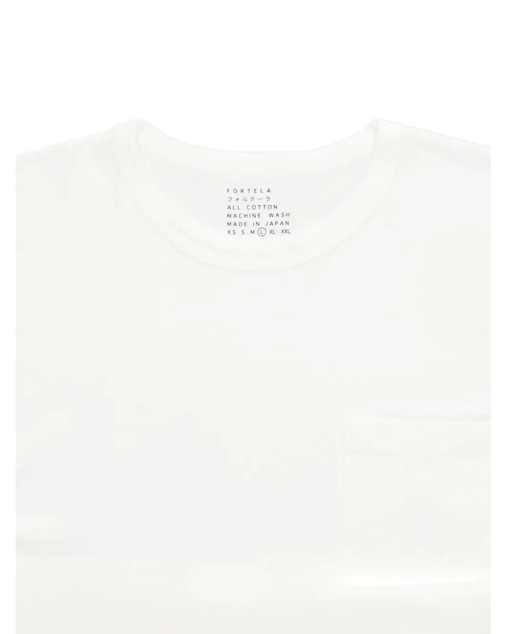 Fortela White Long-Sleeve Pocket T-Shirt for men