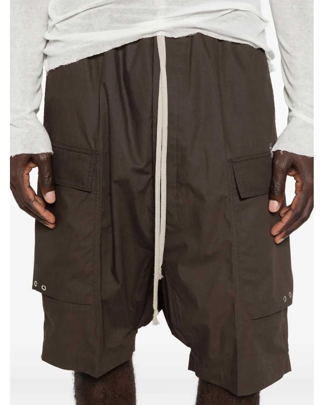 Rick Owens Brown Pods Cargo Trousers for men