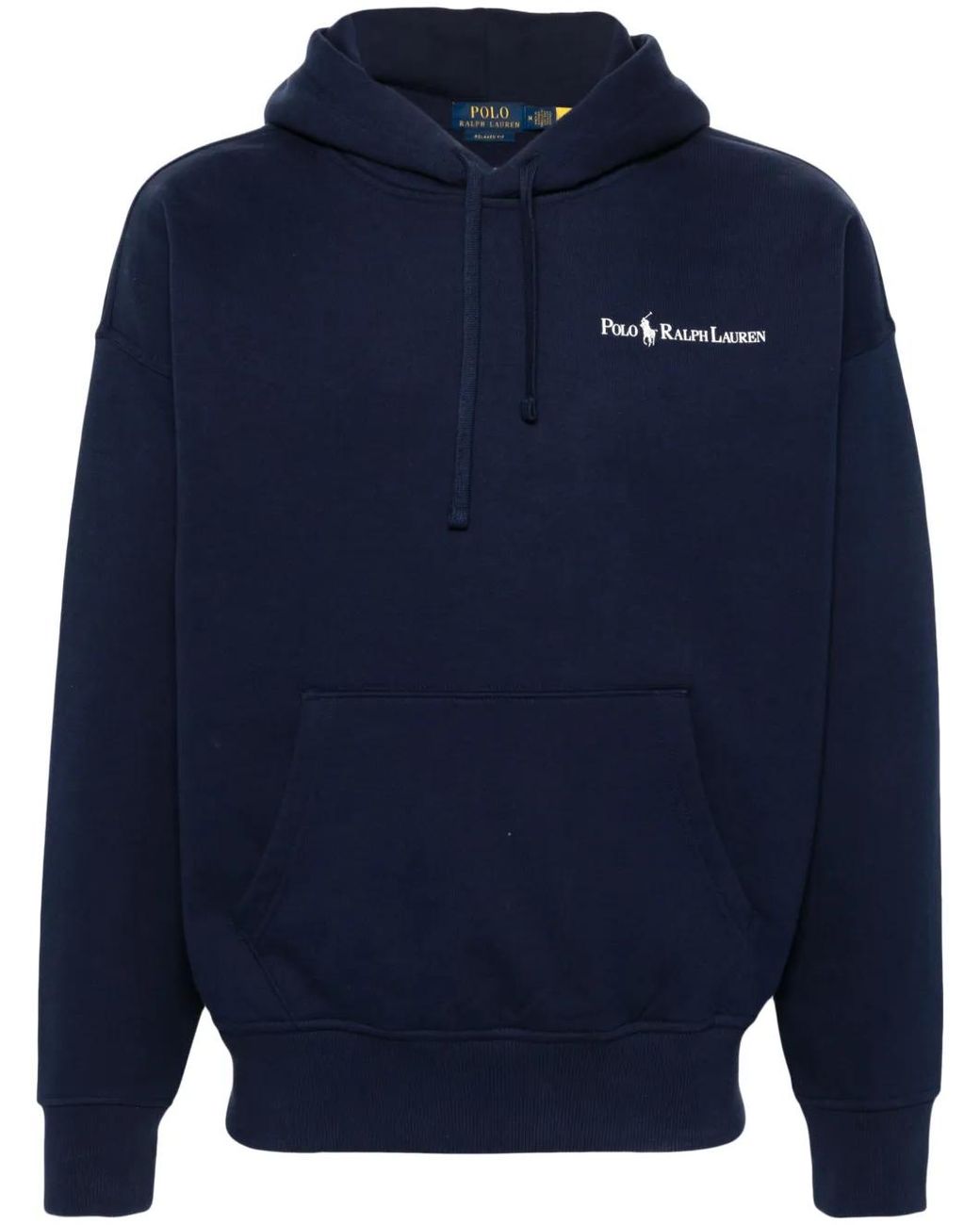 Polo Ralph Lauren Blue Logo-Print Drawstring Hoodie for men