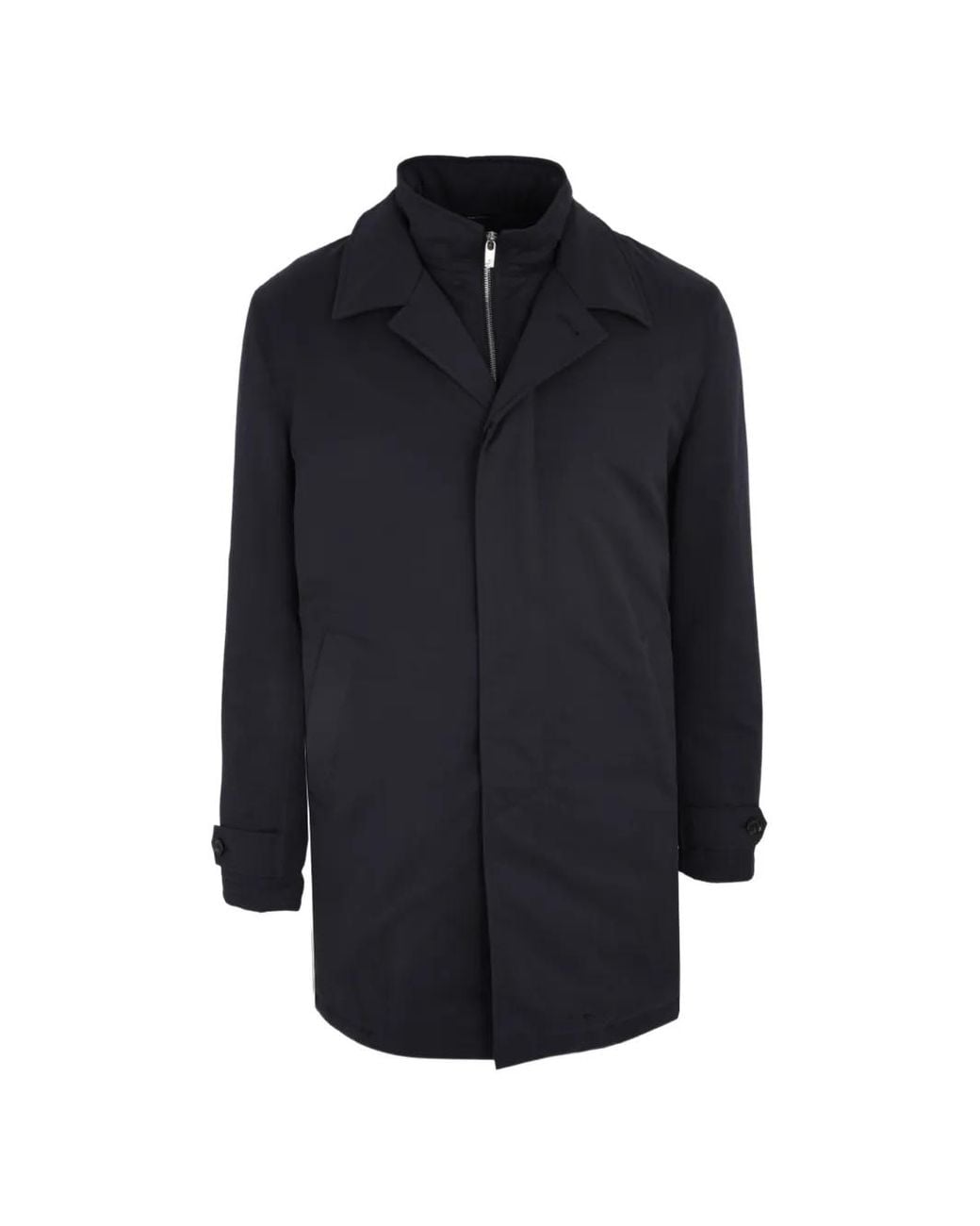 Tombolini Blue Long-Sleeve Coat for men
