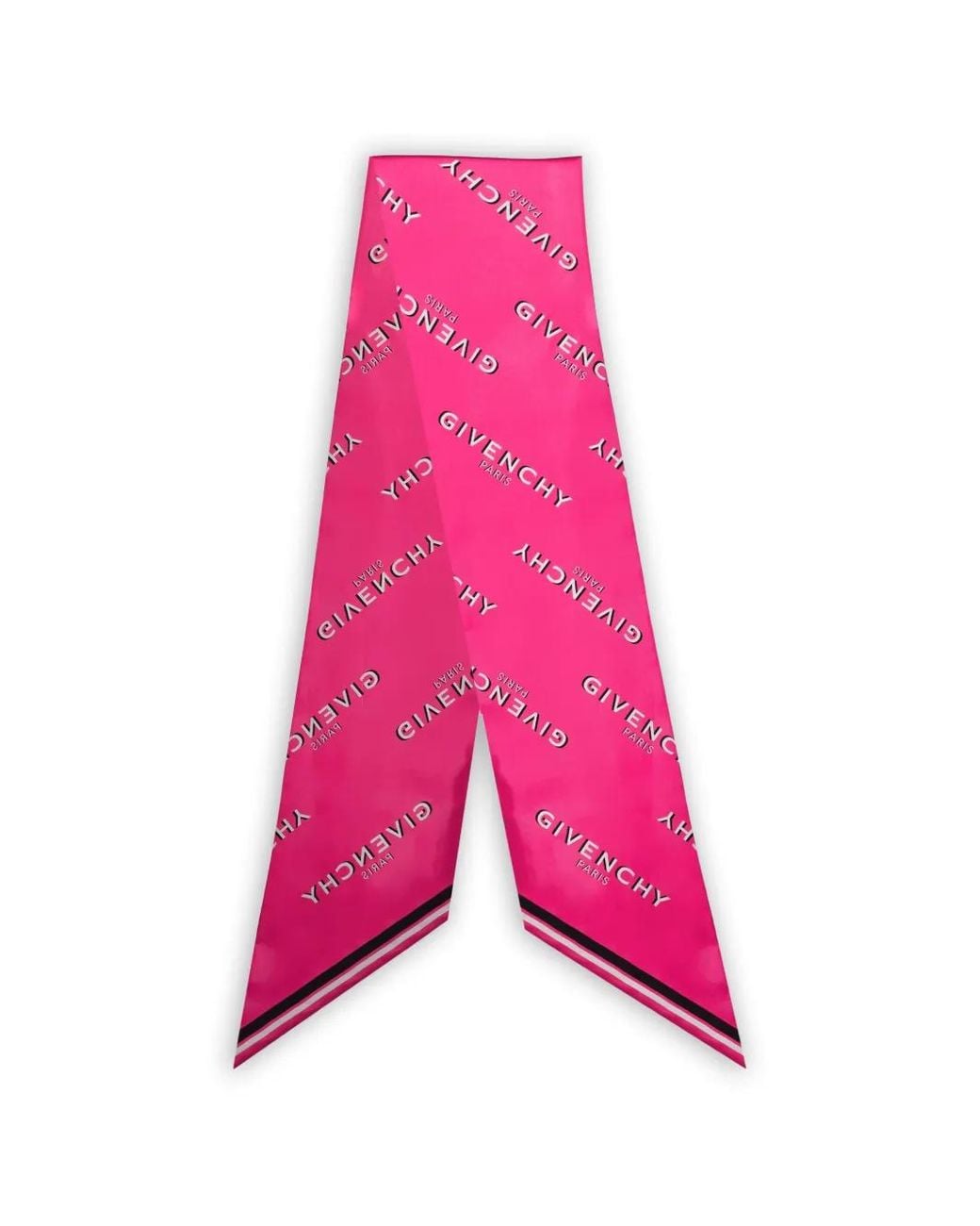 Givenchy Pink Maxi Shadow Logo-Print Bandeau Scarf