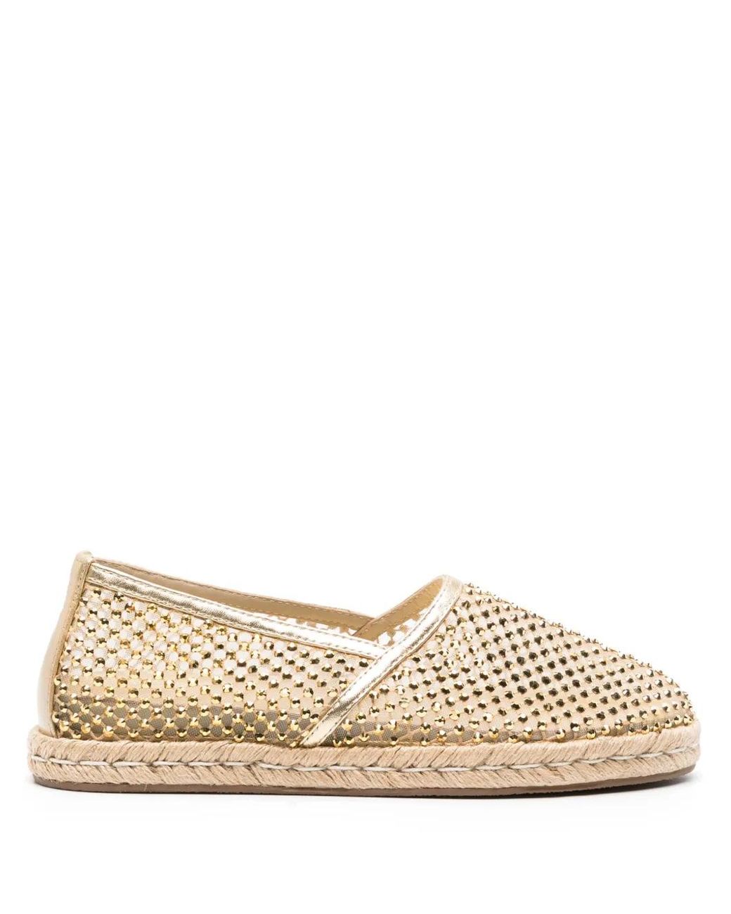 Le Silla Natural Gilda Rhinestone-Embellished Espadrilles