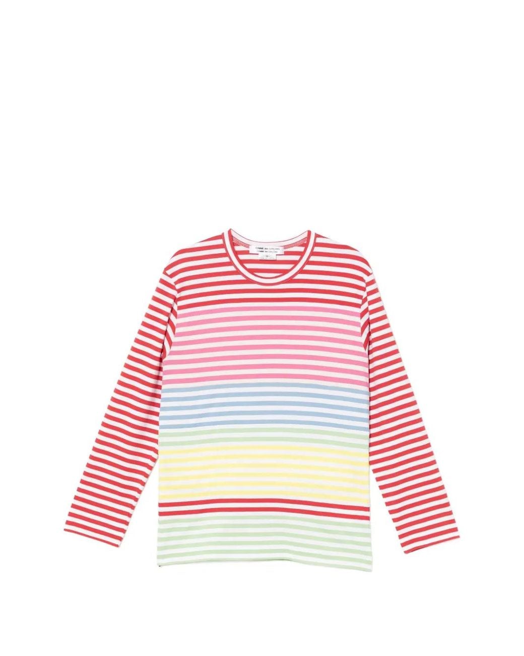 Comme des Garçons Gestreepte Top in het Red