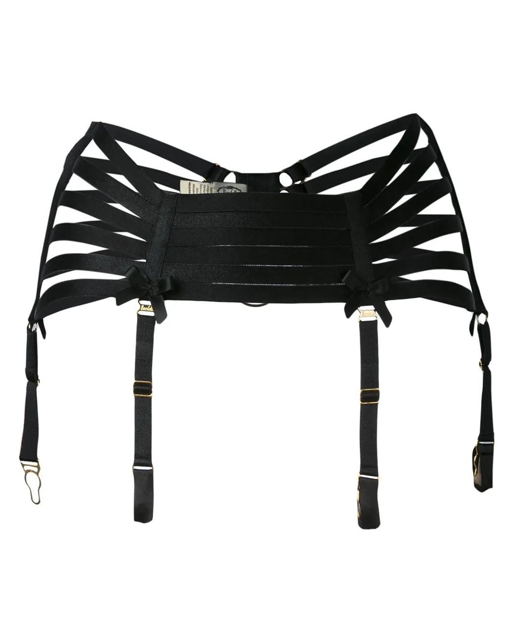 Bordelle Black Reggicalze Con Reticolo