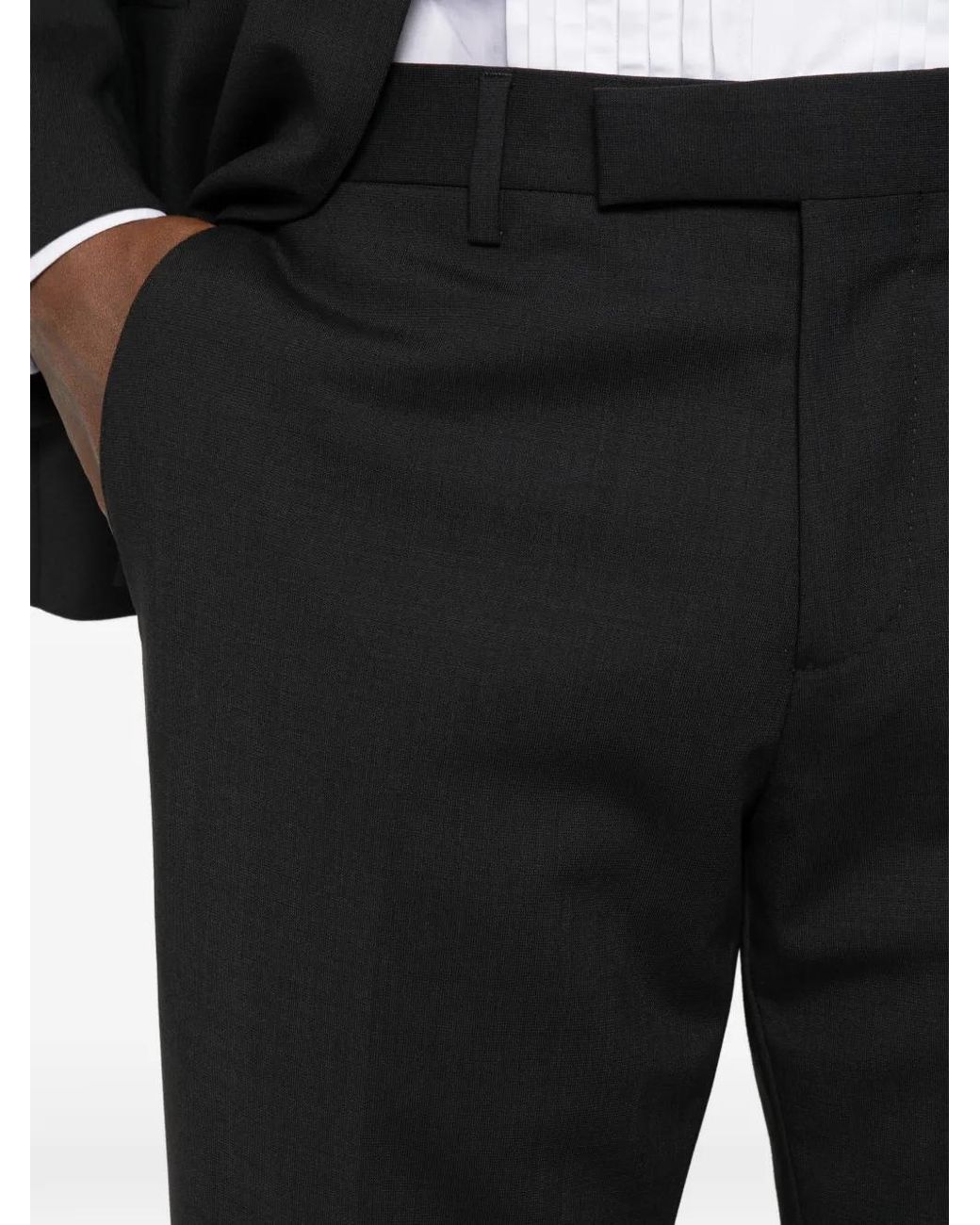 Lardini Black Peak-Lapel Three-Piece Suit for men