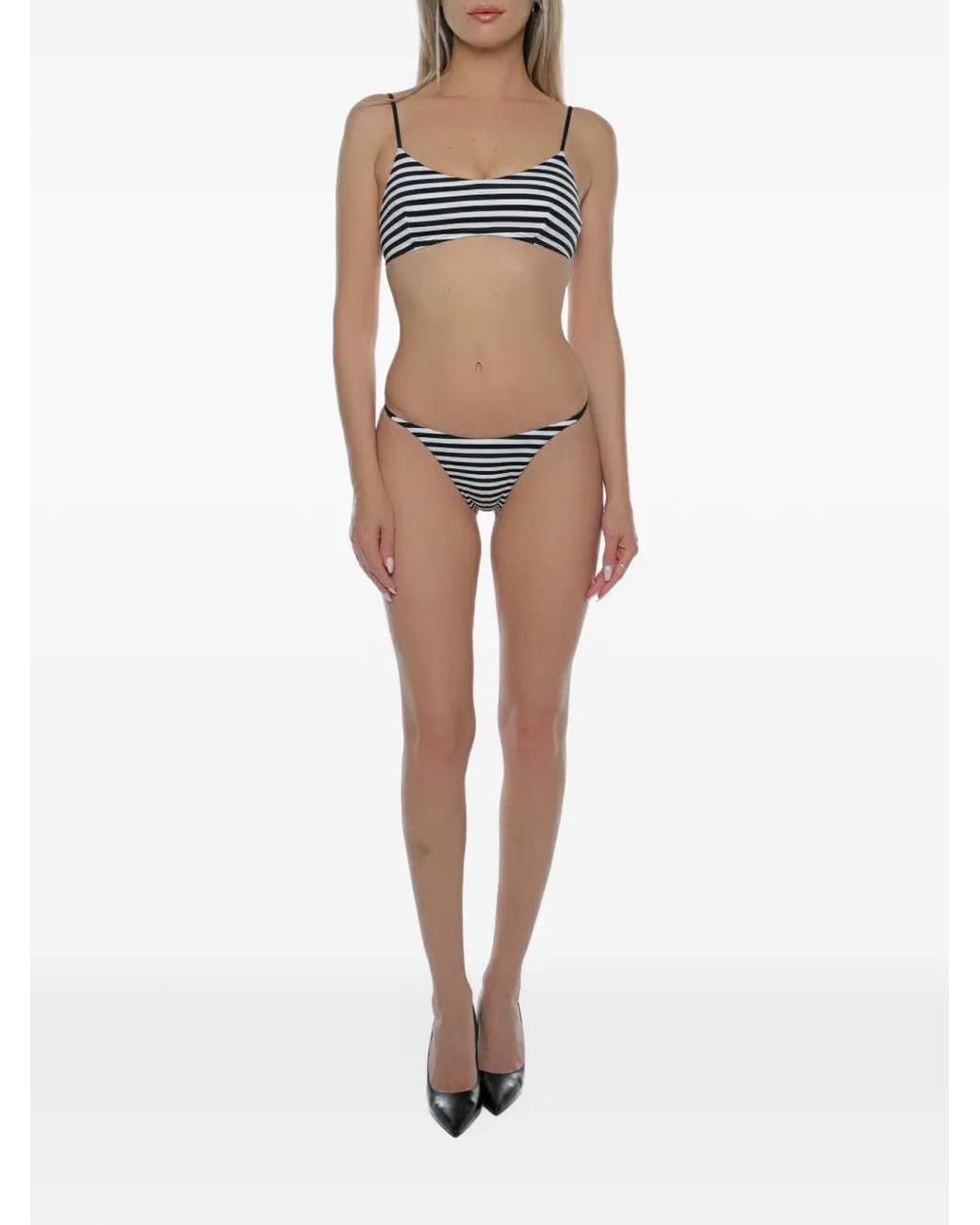Banana Moon Blue Laya Striped Bikini Bottoms