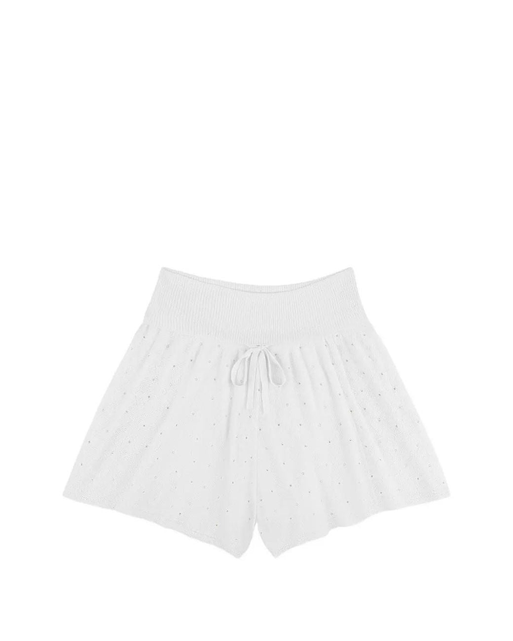 Area White Crystal-Embellished Shorts
