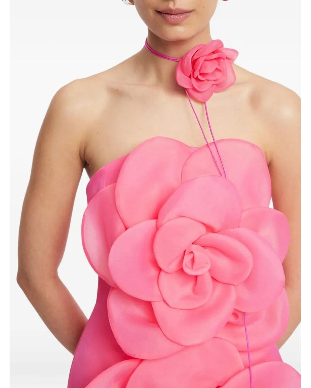 LEO LIN Pink Floret Flower Mini Dress