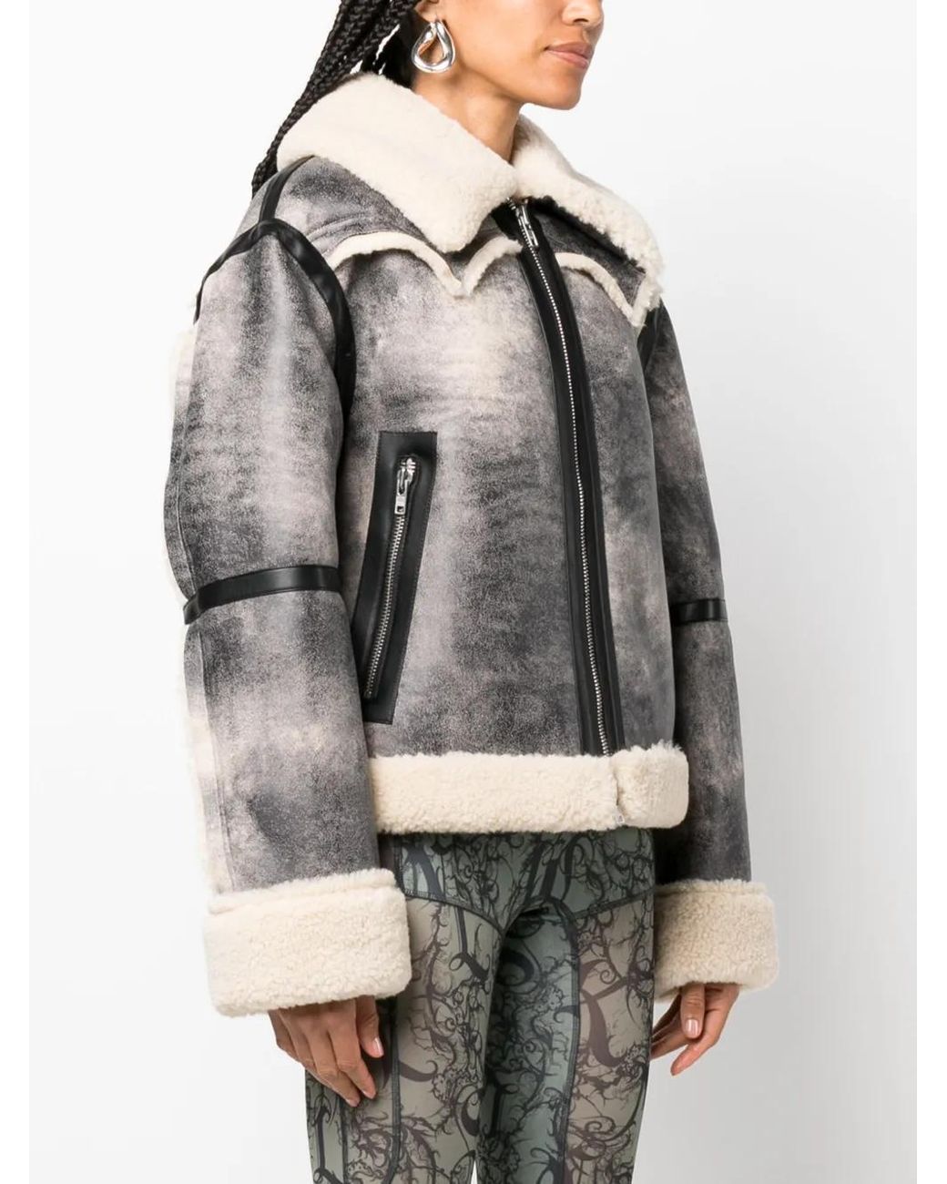Stand Studio Black Lessie Faux-Shearling Jacket