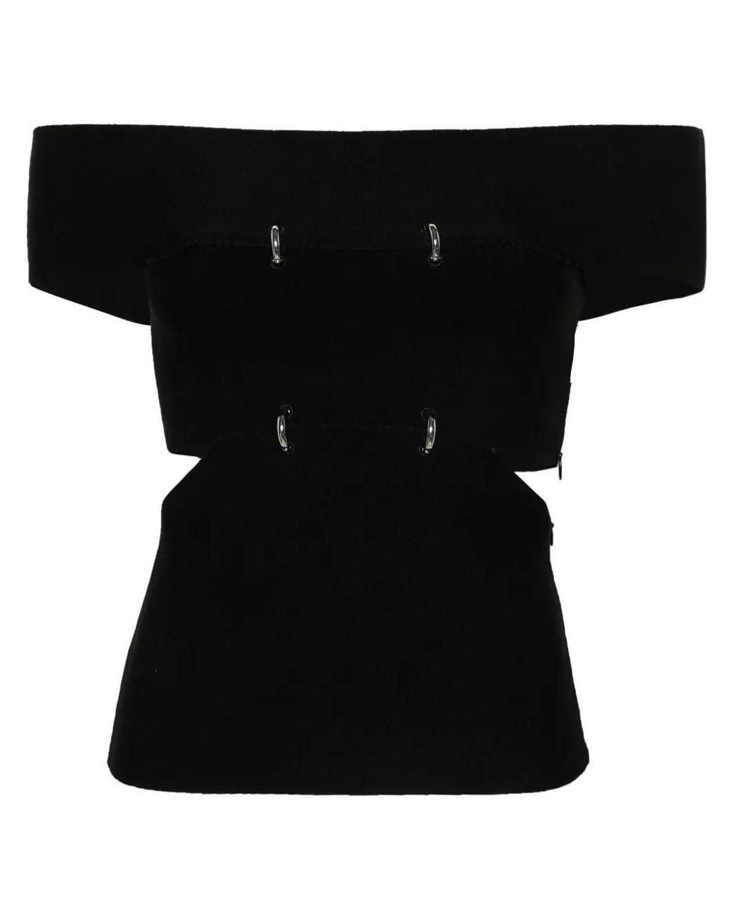 McQueen Off-Shoulder Top in het Black