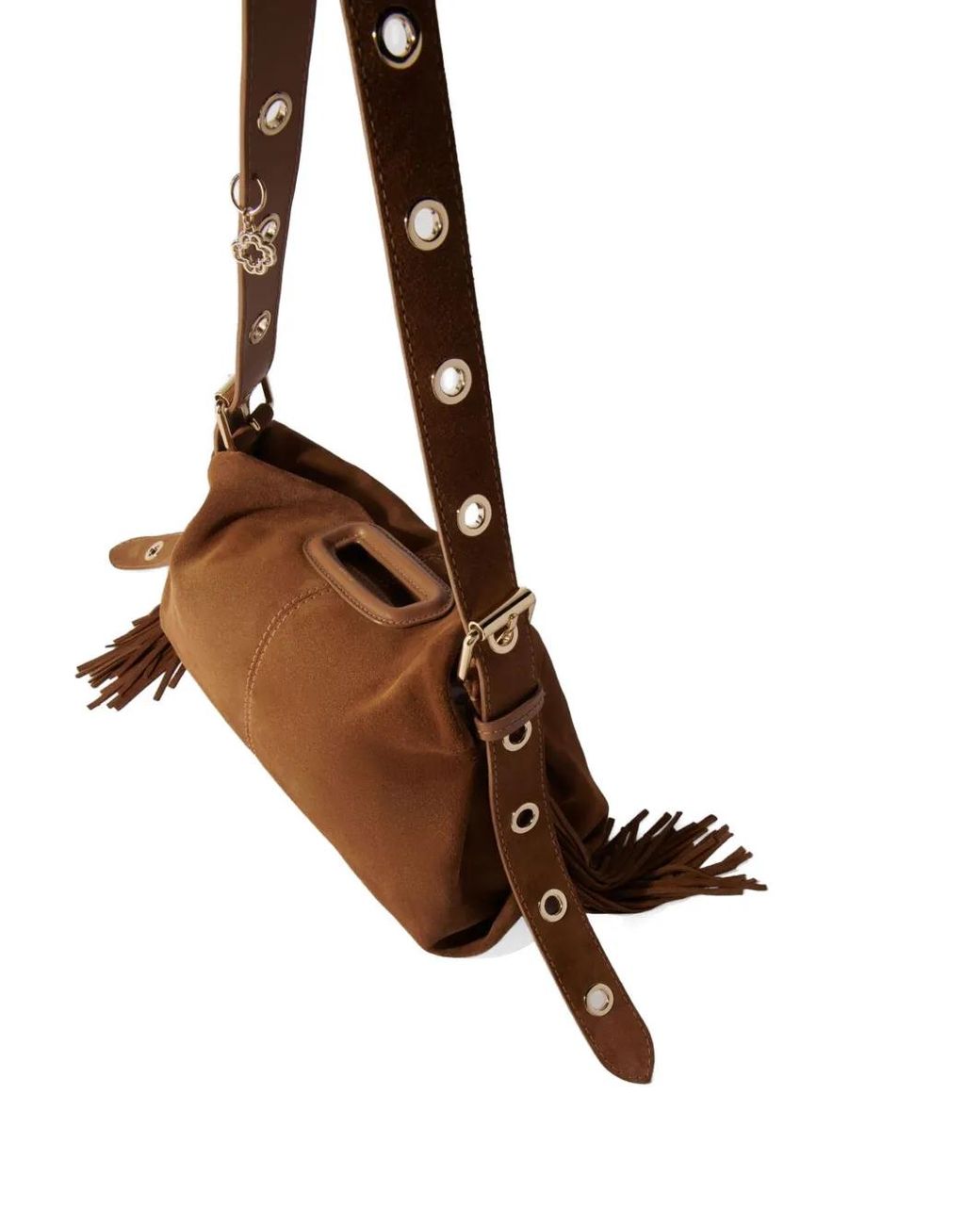 Maje Brown Suede Miss M Bag