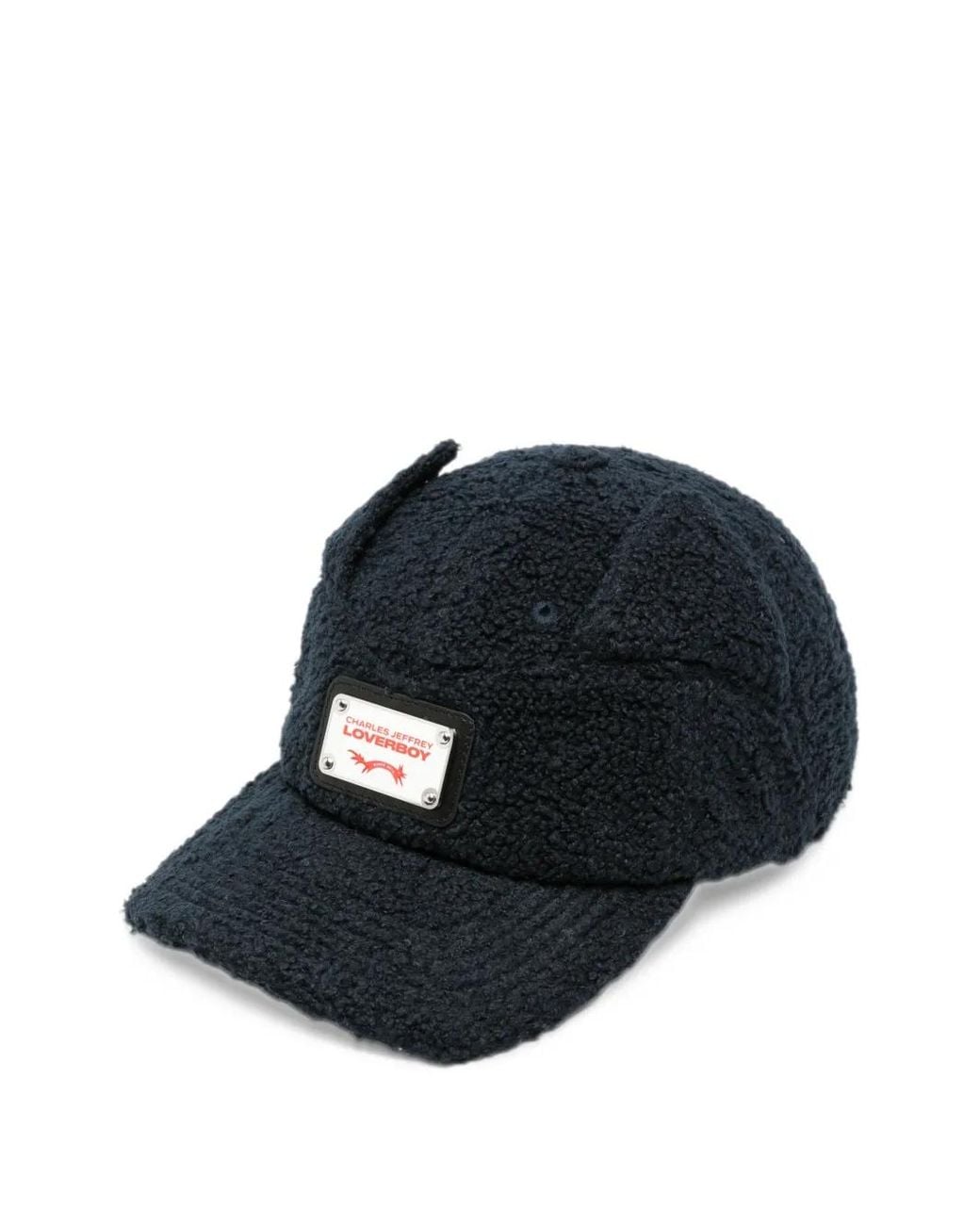 Charles Jeffrey Blue Ear-Detail Bouclé Baseball Cap