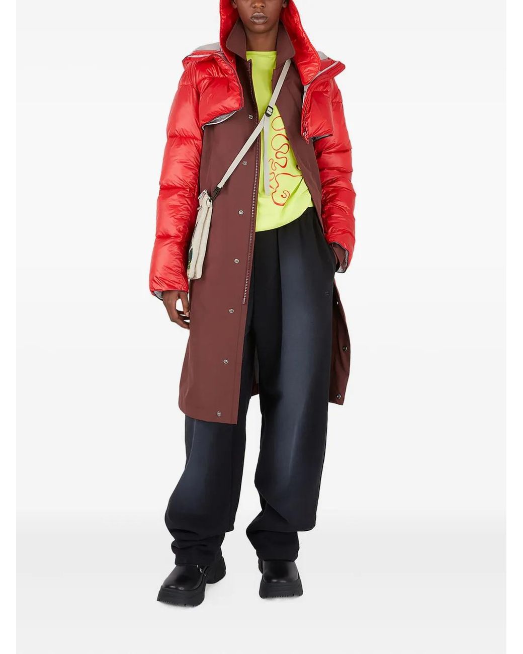Colmar Red Hooded Puffer Jacket for men