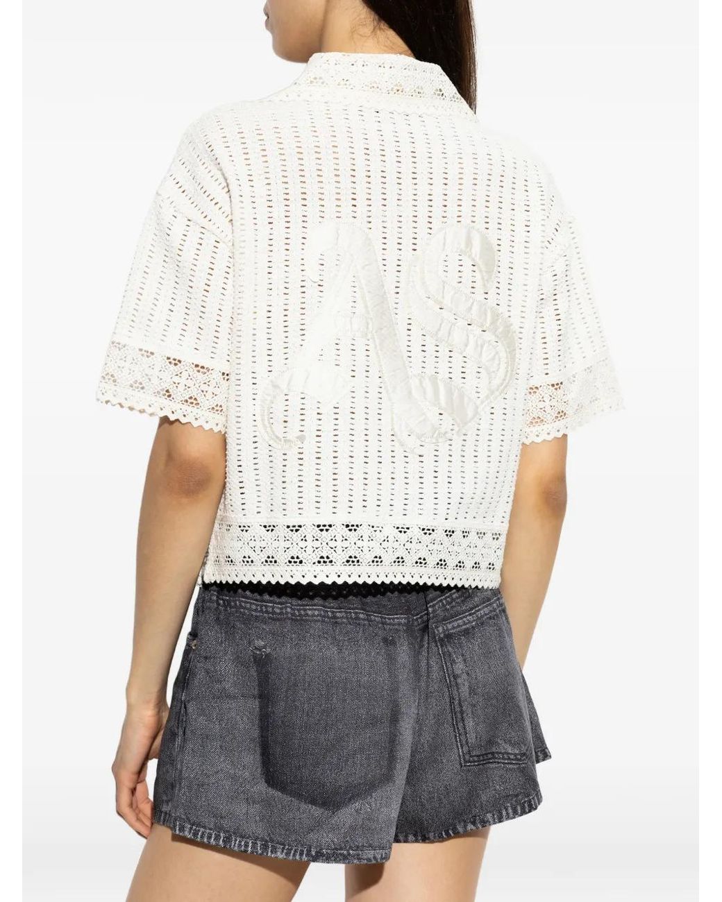 AllSaints White Haut Elma En Crochet