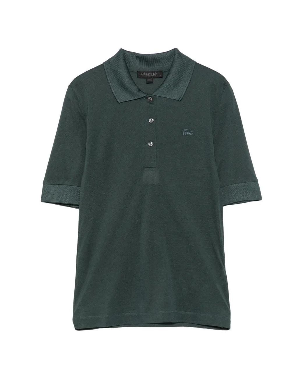 Lacoste Green Logo-Patch Polo Shirt