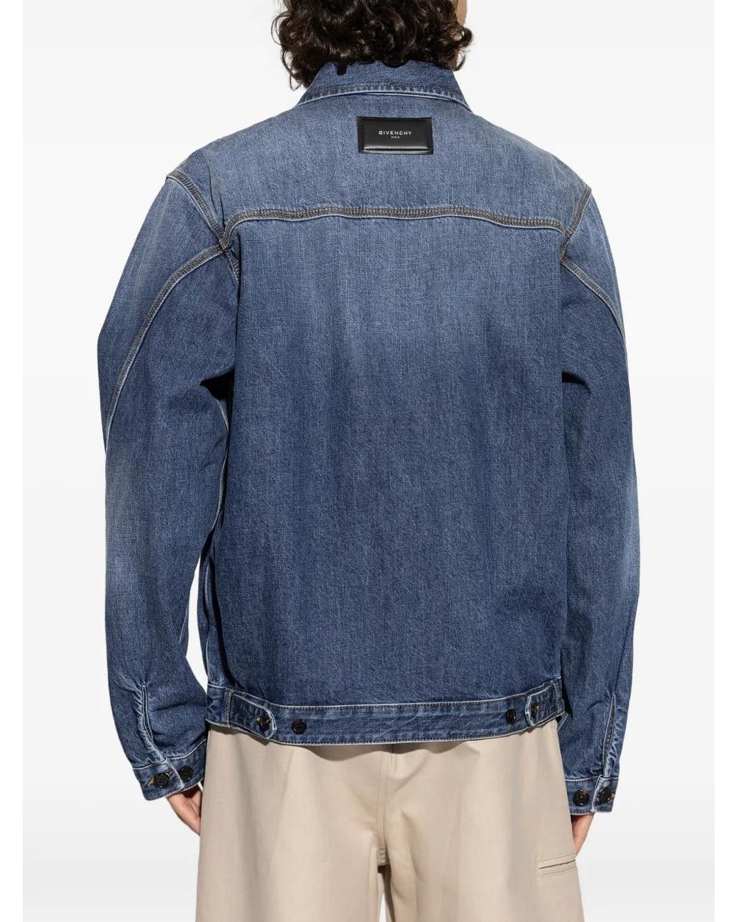 Givenchy Blue Zip-Up Cotton Jacket for men