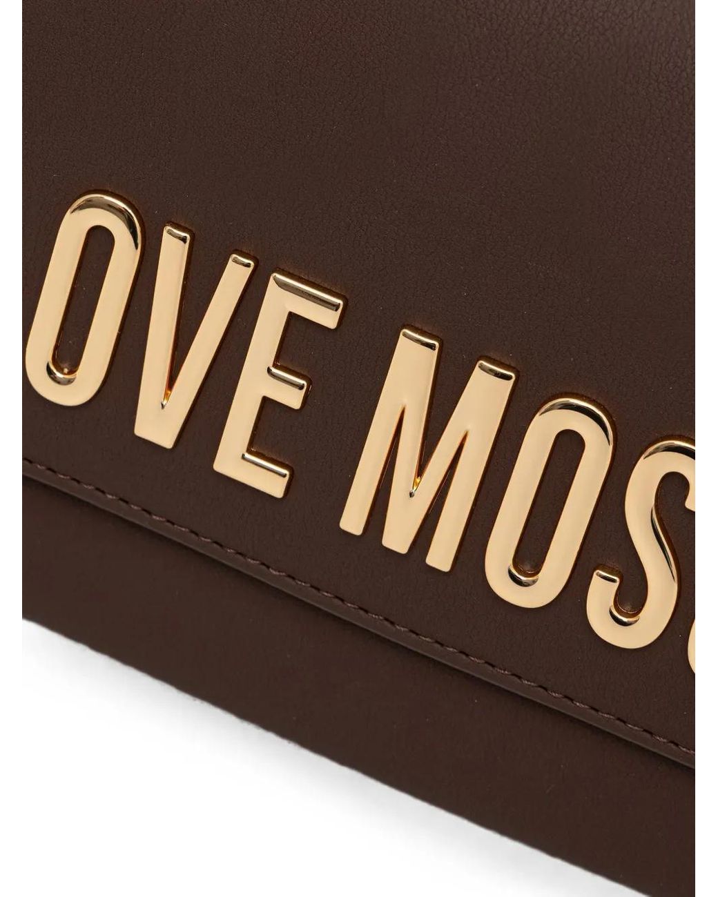 Love Moschino White Sac Porté Épaule À Plaque Logo