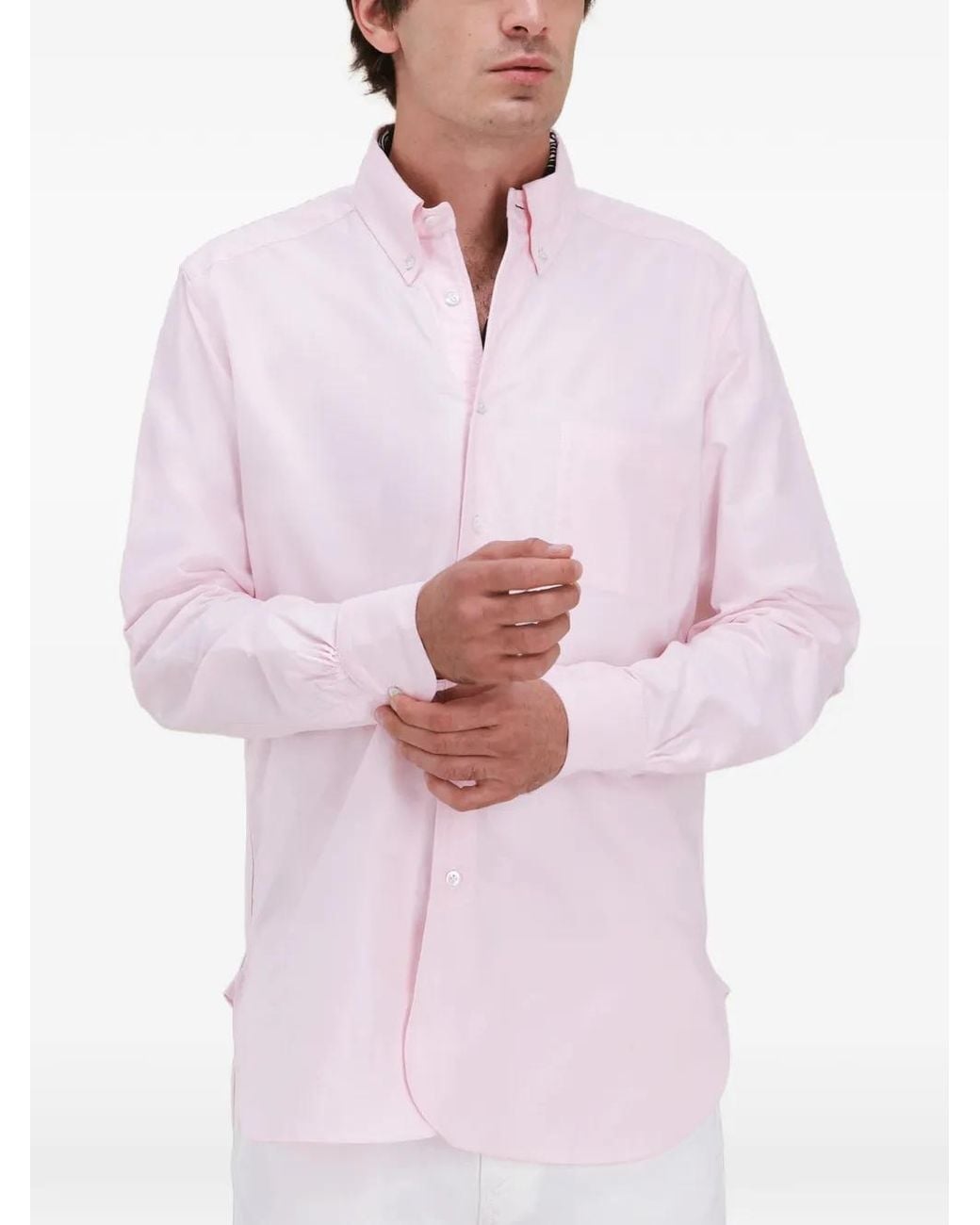 Fortela Oxford Button-Down Overhemd in het Pink voor heren
