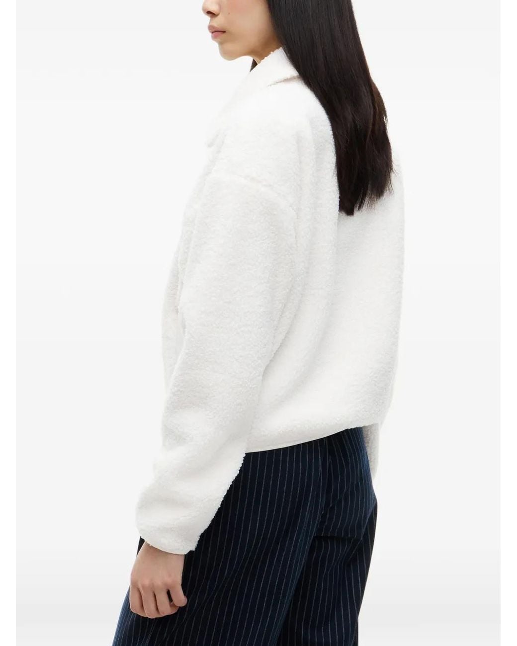 Tommy Hilfiger White Zip-Up Bomber Jacket