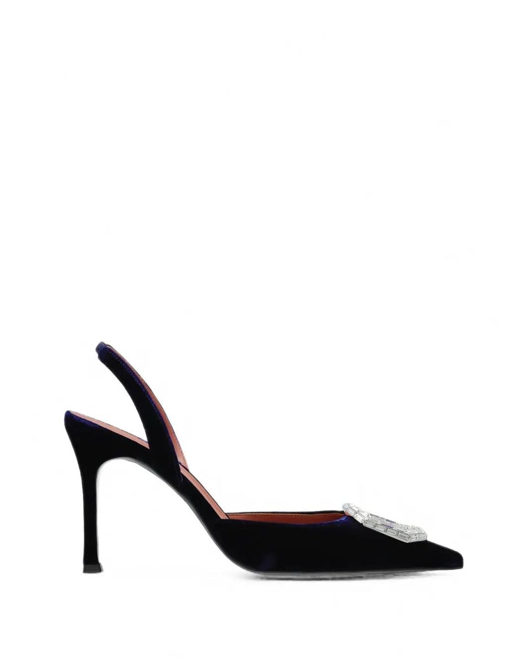 AMINA MUADDI Black Camelia Crystal-Embellished Pumps