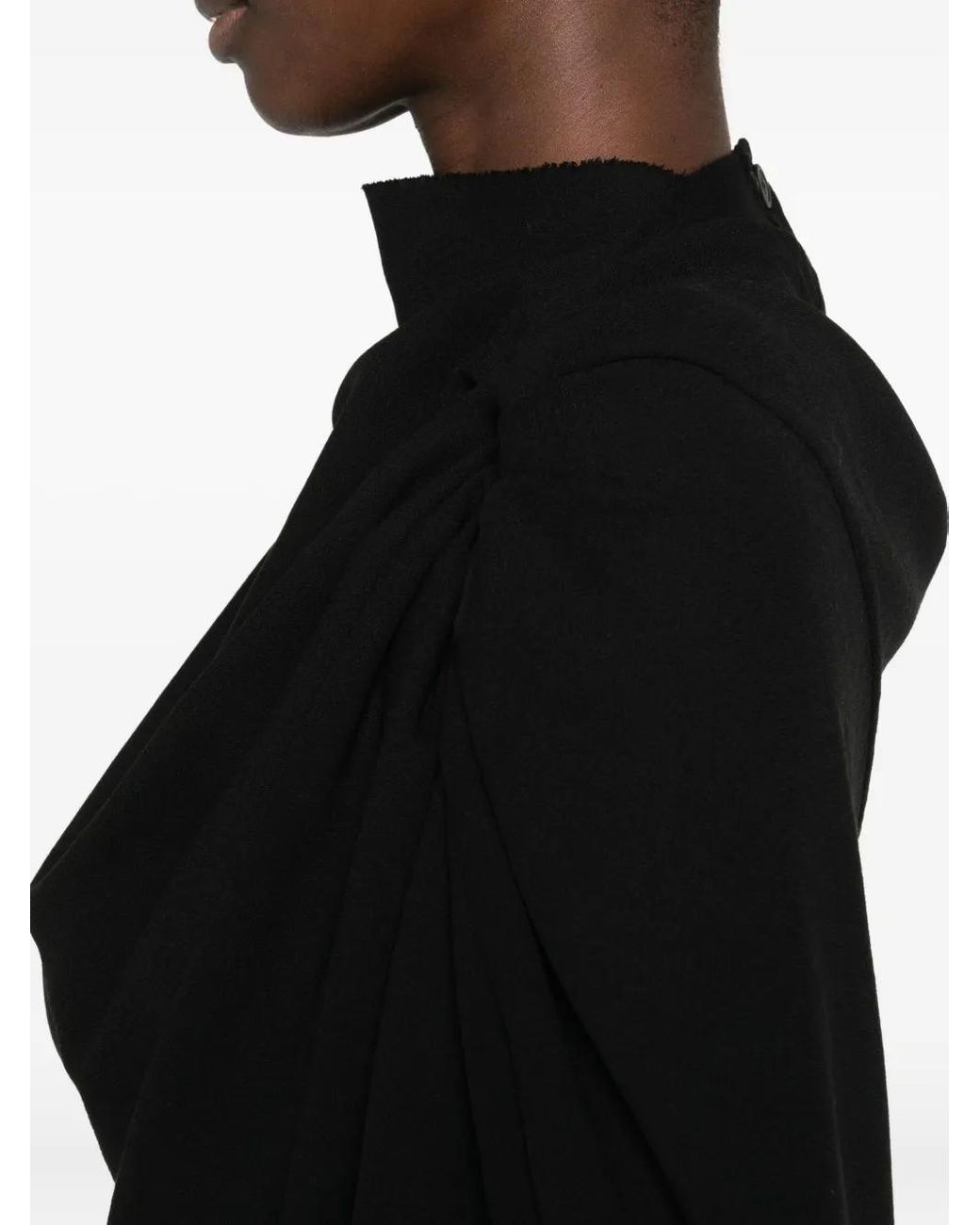 Rick Owens Black Draped Dress