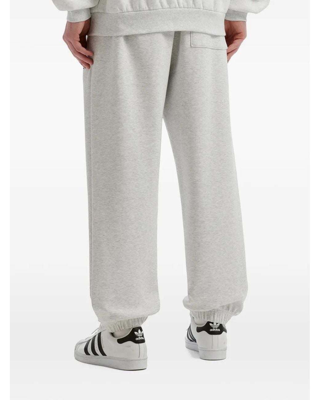 Chocoolate White Embroidered-Motif Track Pants for men