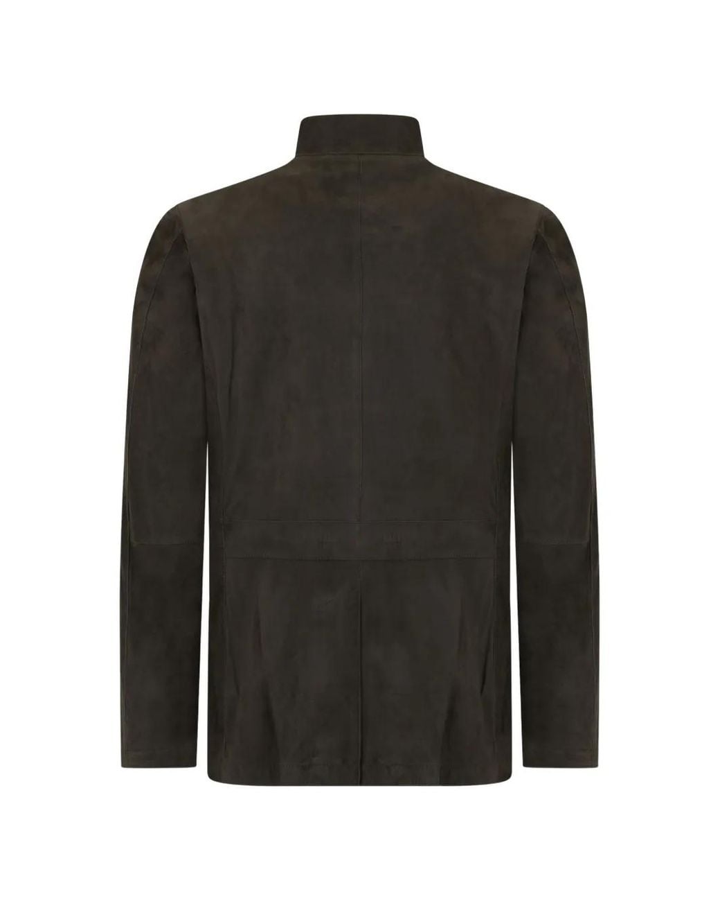 Moorer Black Buttoned Suede Jacket for men