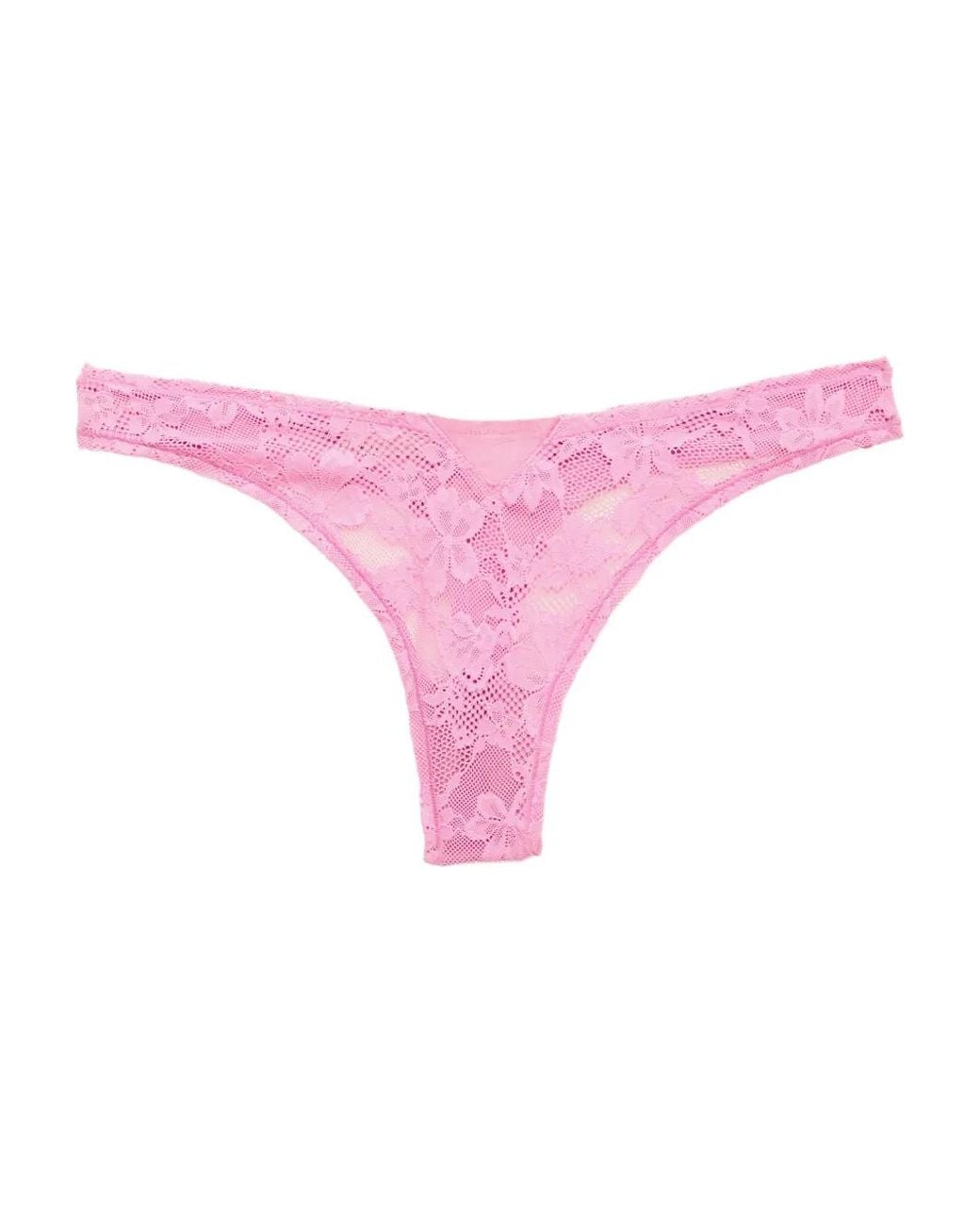 Fleur du Mal Pink Le Stretch Lace Thong