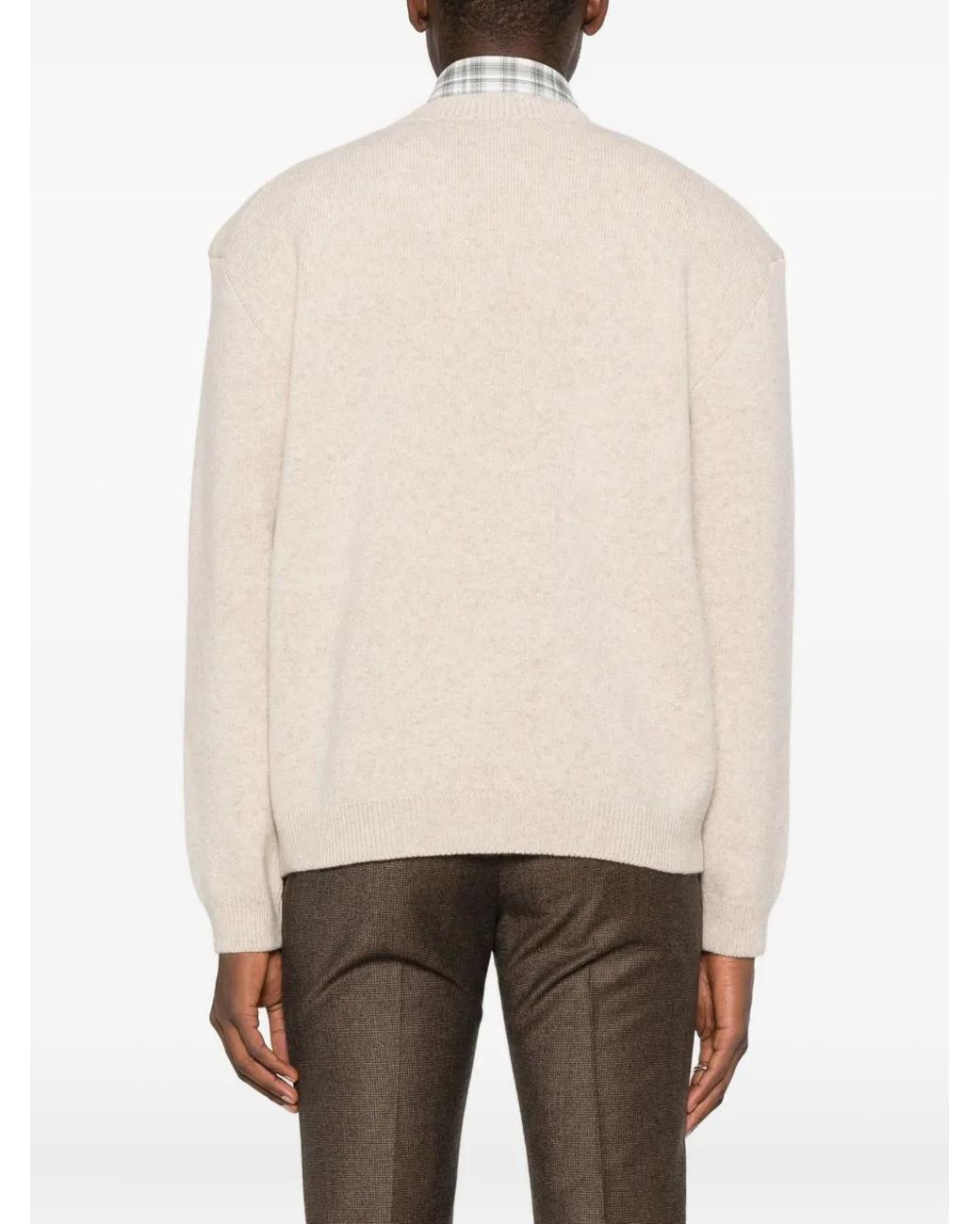 Maison Kitsuné Natural Fox Head Milano Lambswool Jumper for men