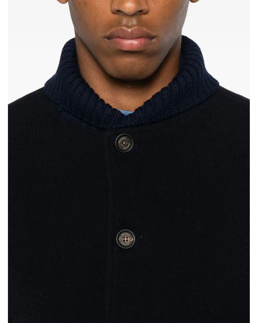 Eleventy Black Jacket With Pockets for men