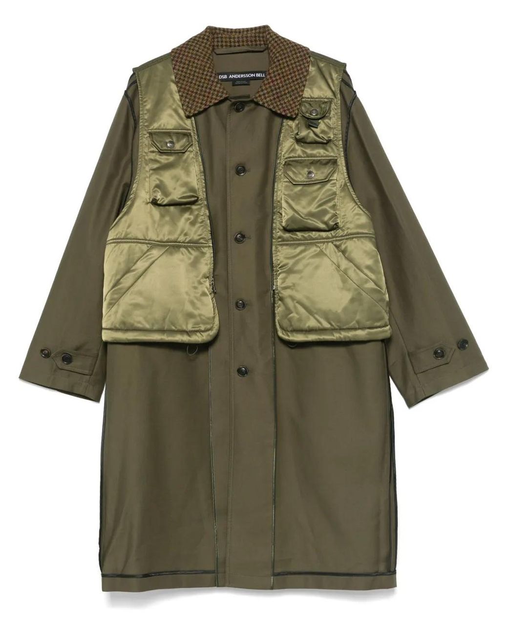 ANDERSSON BELL Green Layered Inside-Out Coat