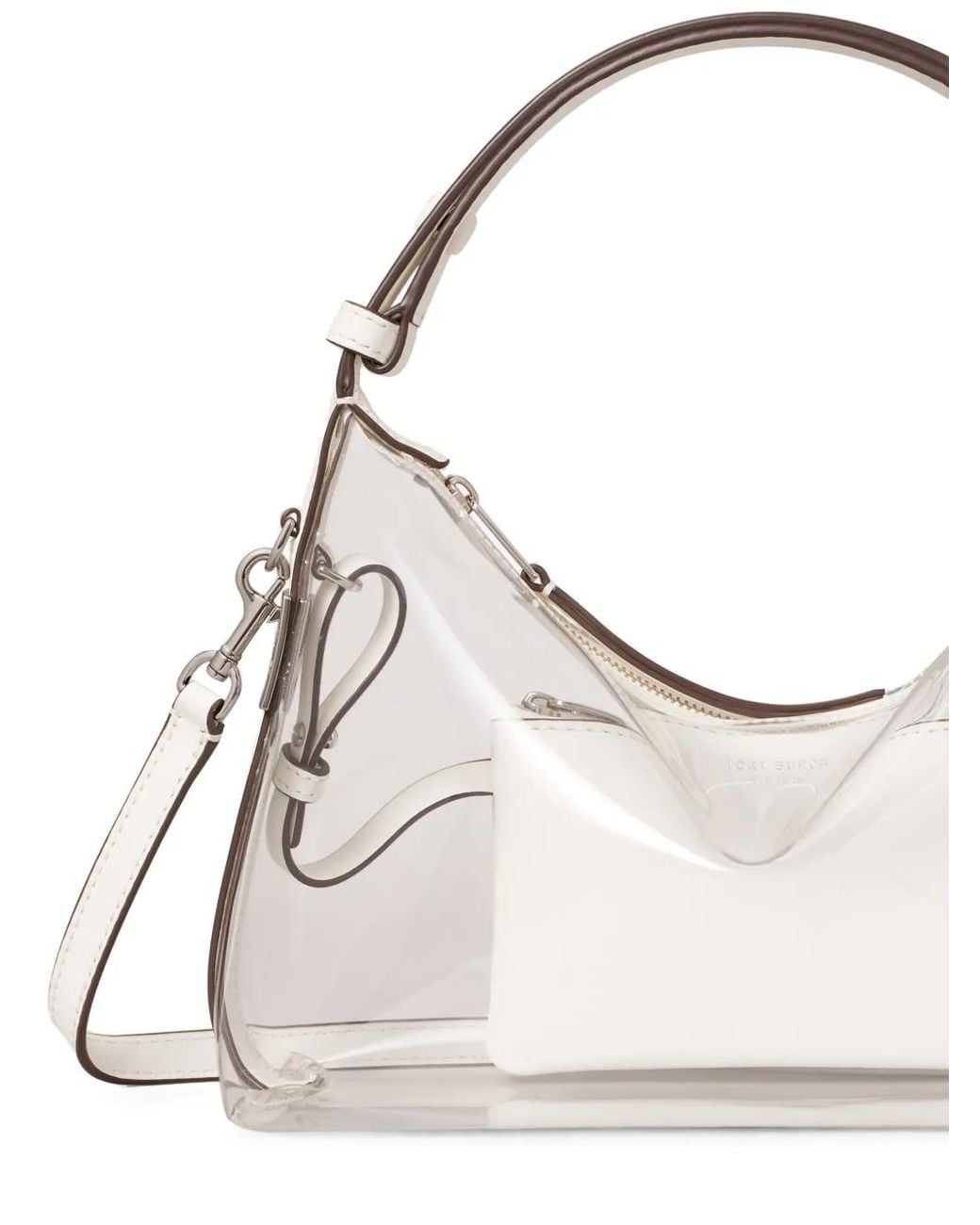 Tory Burch Natural Mellow Clear Shoulder Bag