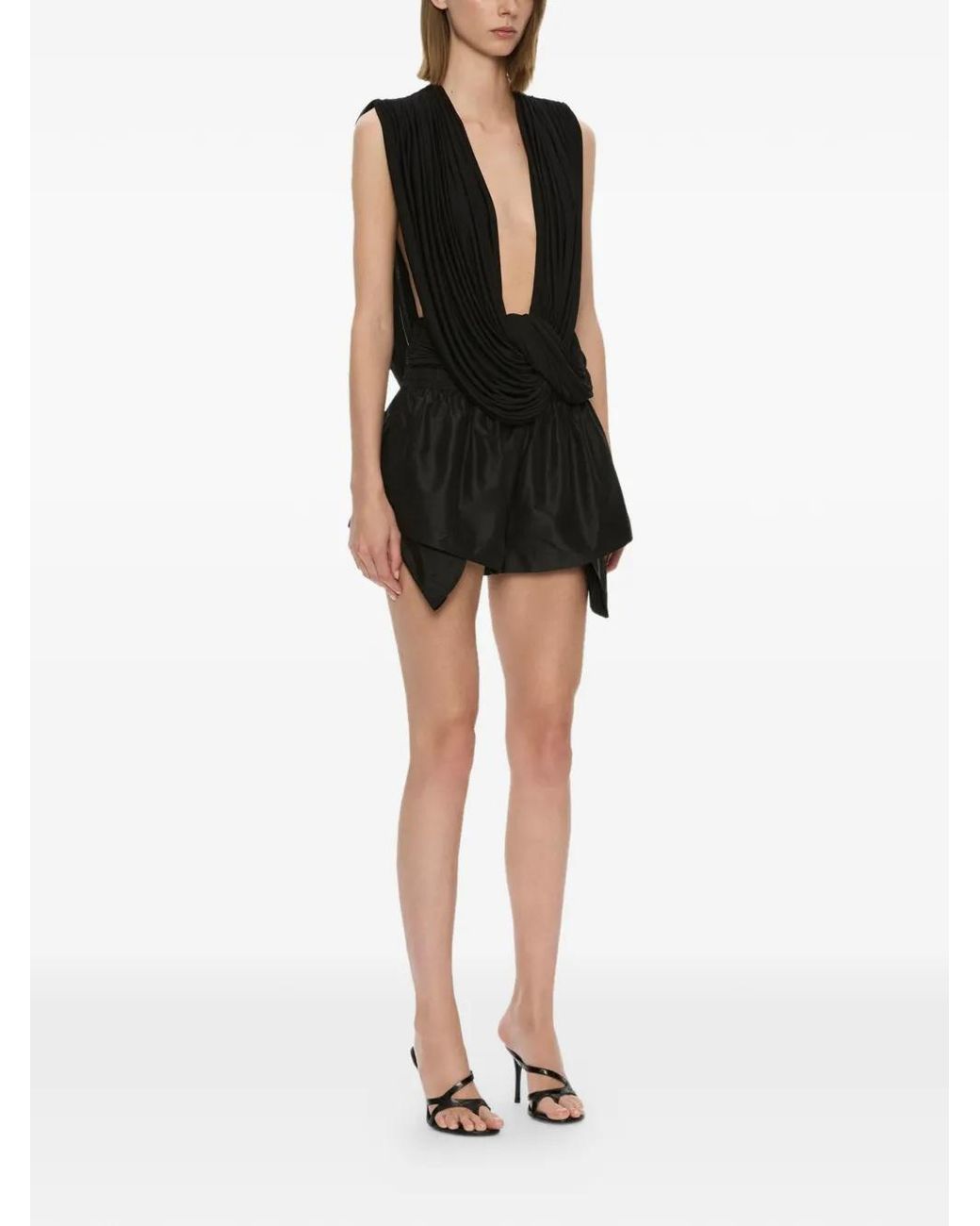Christopher Esber Black Drape Ripple Top