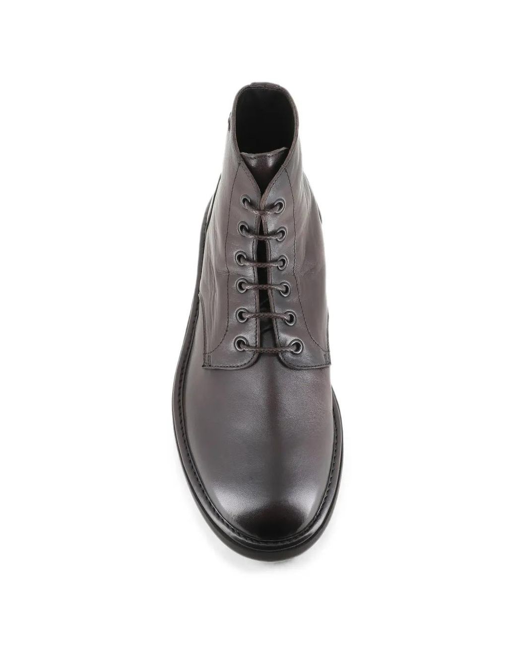 Alexander Hotto Brown Bottines En Cuir À Lacets for men