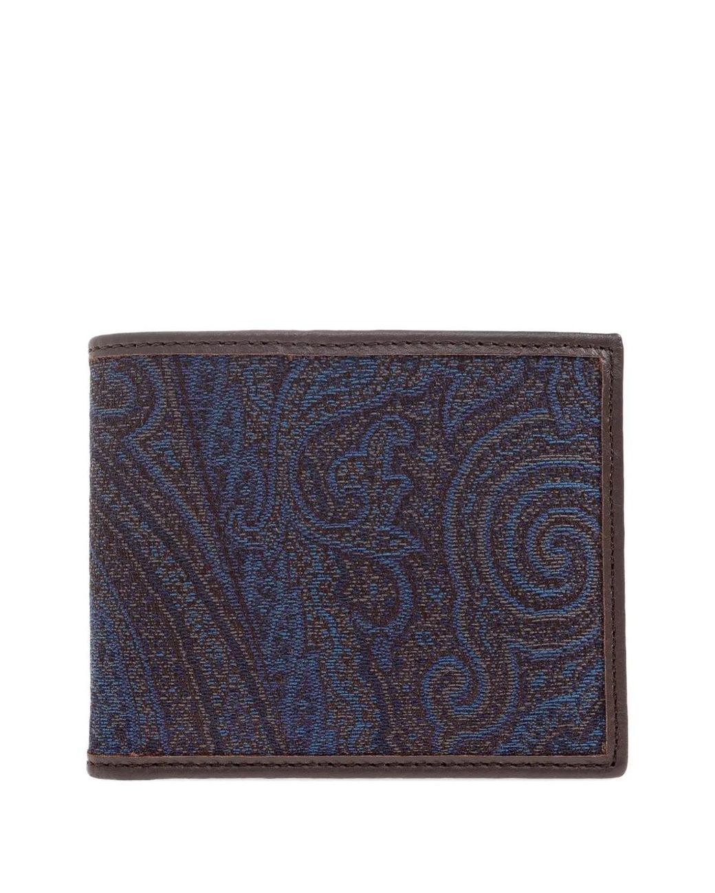 Etro Blue Essential Jacquard Wallet for men