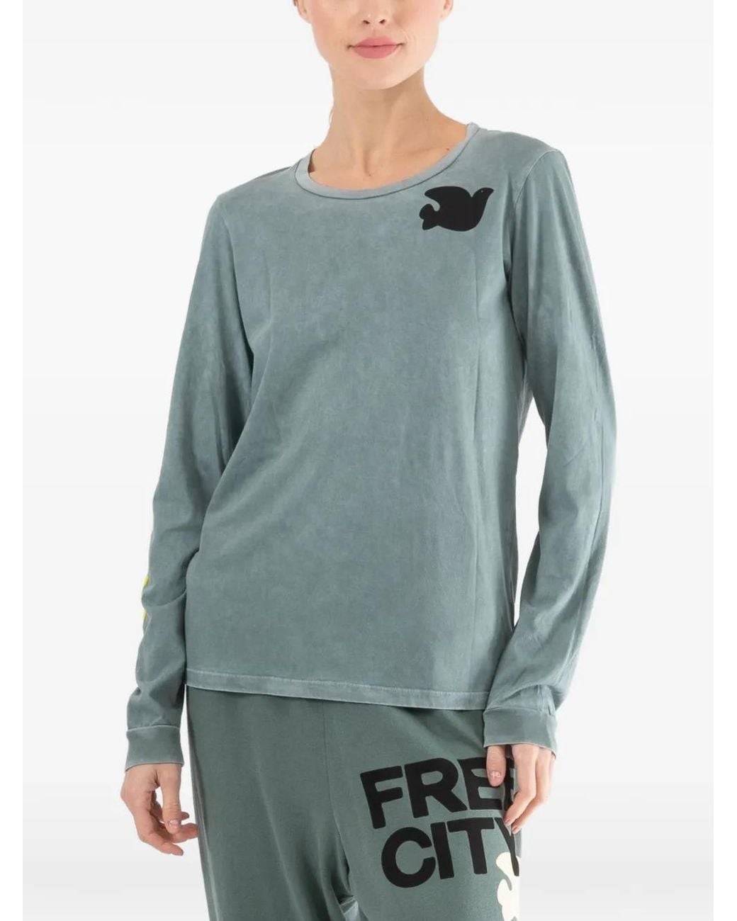 Freecity Blue Supervintage Long-Sleeve T-Shirt