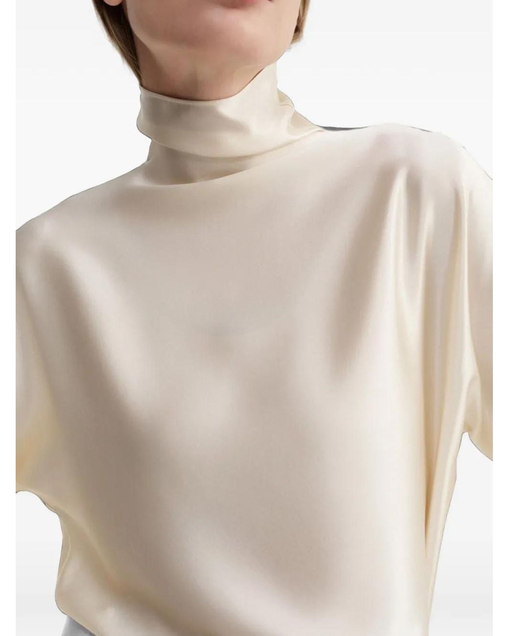 Almada Label White Maddy High-Neck Shirt