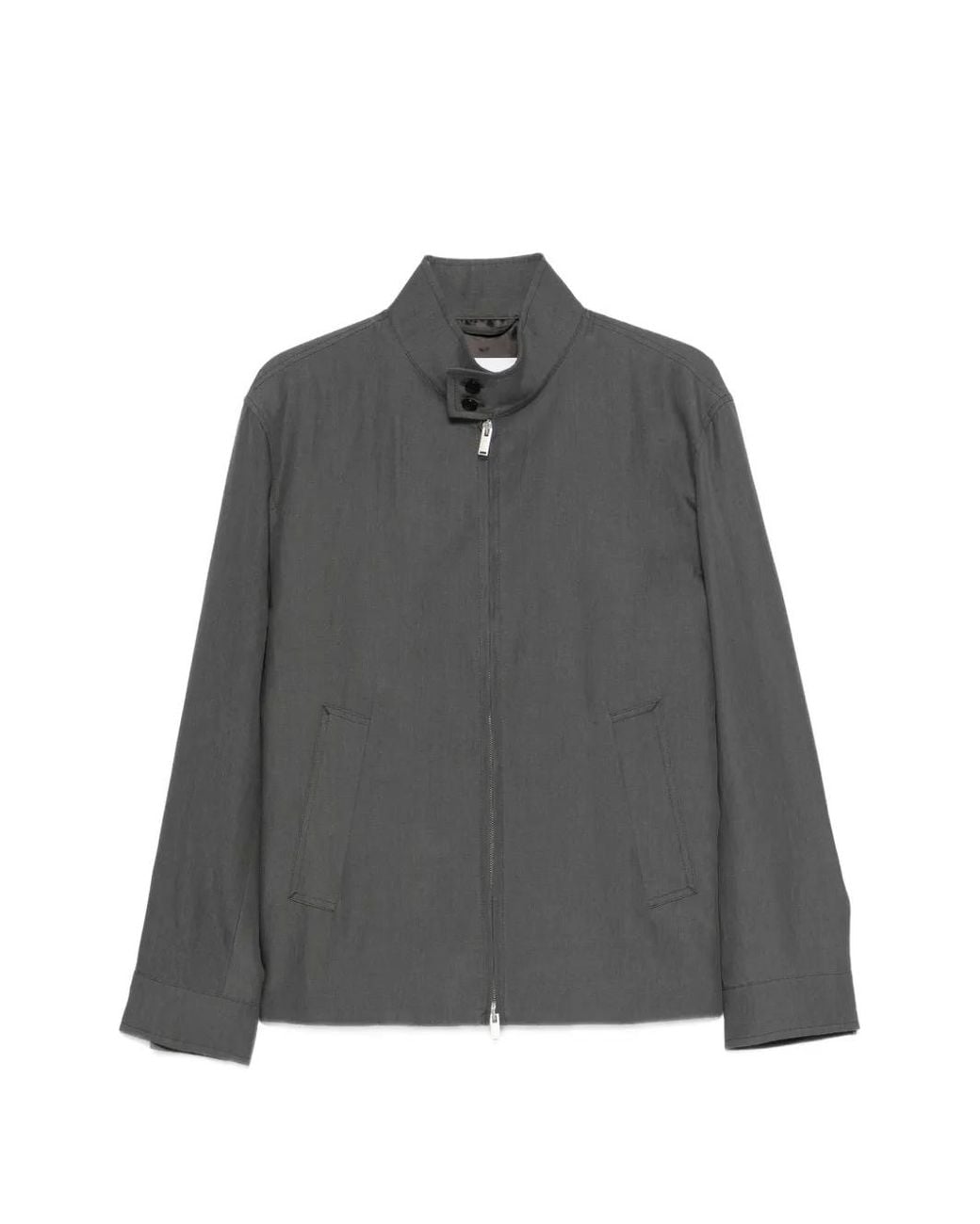 Lardini Gray Zip Collar Jacket for men
