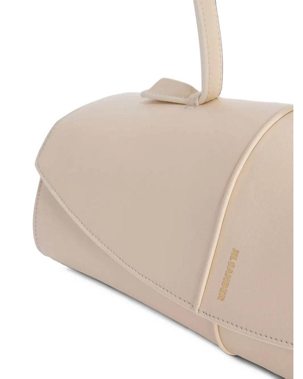 Jil Sander Natural Linea Leather Shoulder Bag