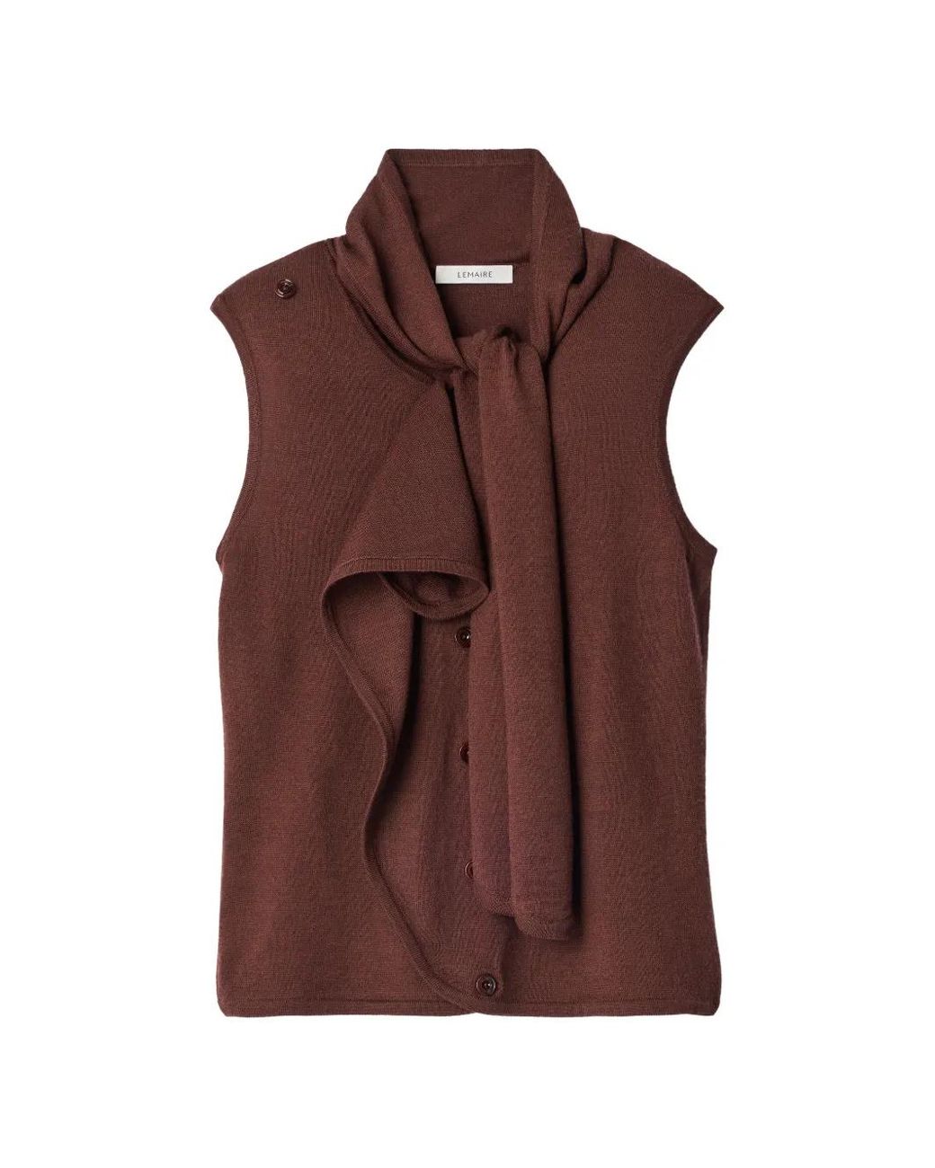 Lemaire Brown Sleeveless Top